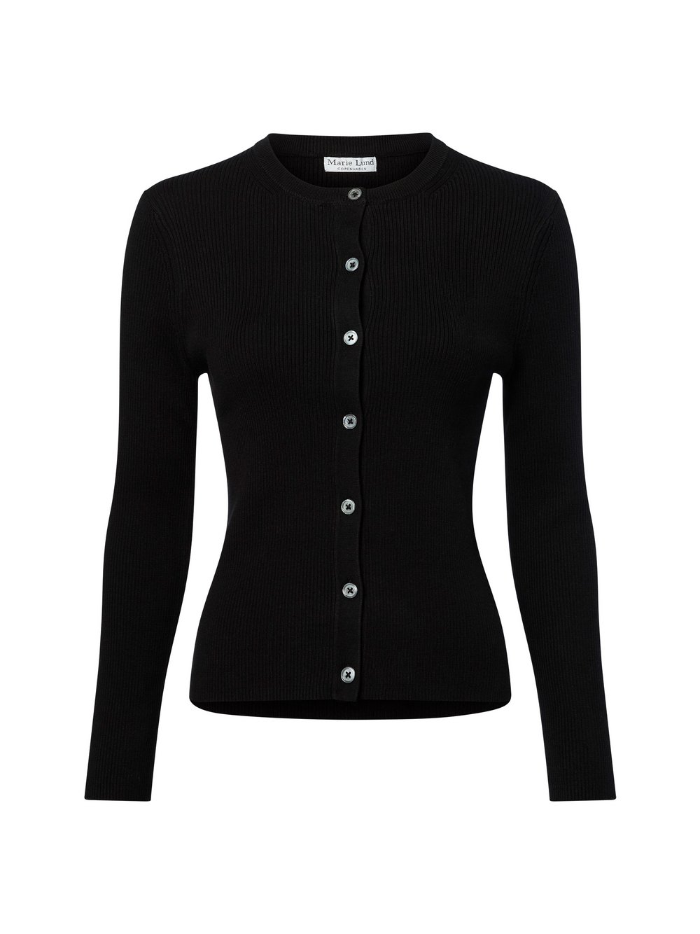 Marie Lund Strickjacke Damen Baumwolle schwarz, XS