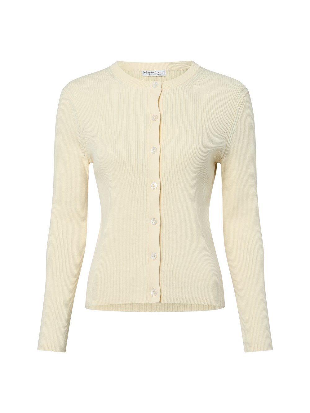 Marie Lund Strickjacke Damen Baumwolle beige, XXL