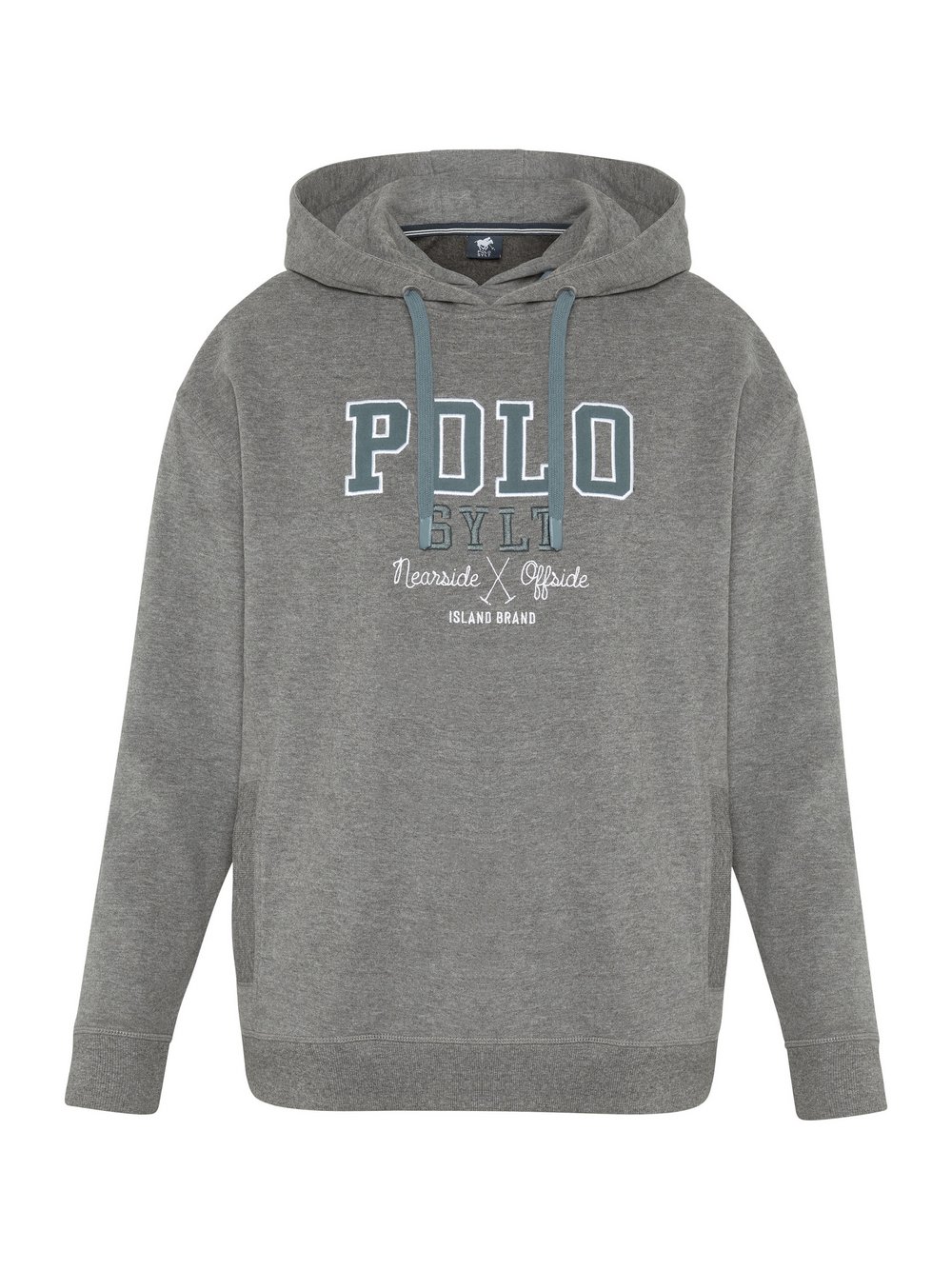 Polo Sylt Kapuzenpullover Damen Baumwolle grau bedruckt, XXL