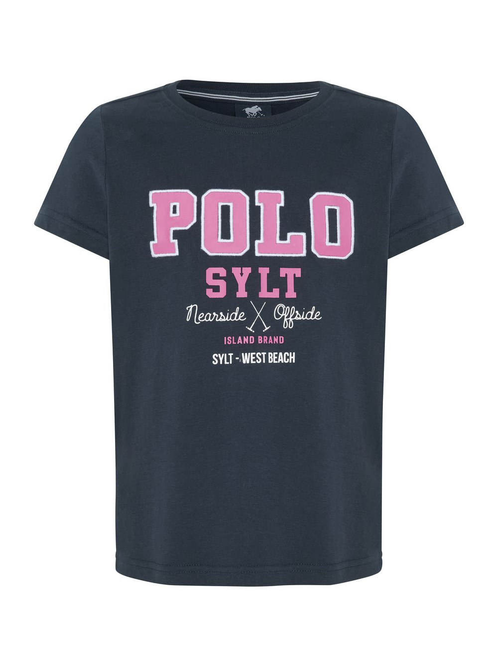 Polo Sylt T-Shirt Mädchen Baumwolle blau bedruckt, 170