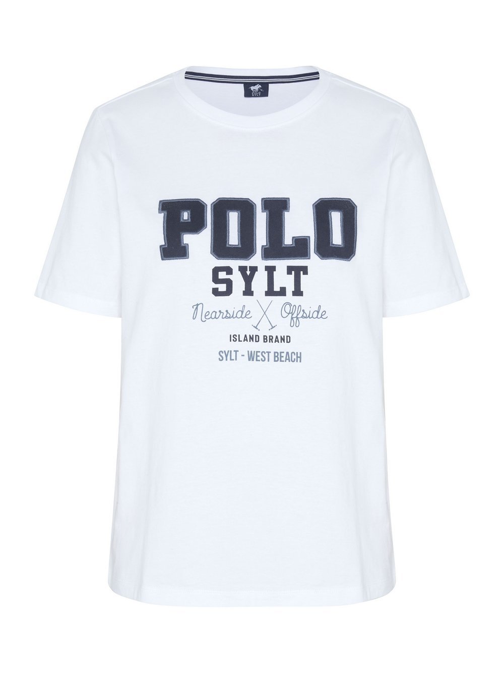 Polo Sylt T-Shirt Damen Baumwolle weiß bedruckt, XL