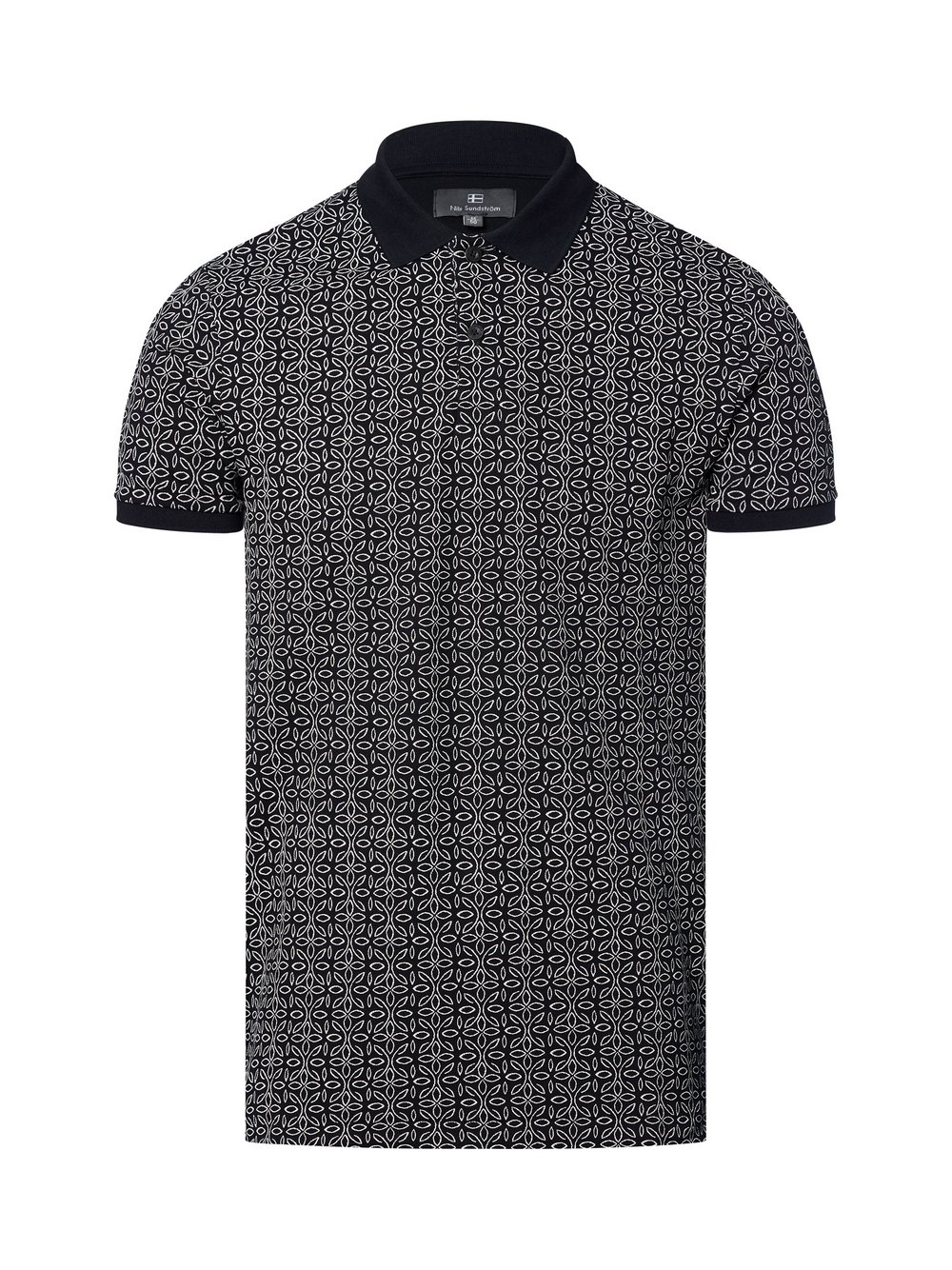 Nils Sundström Poloshirt Herren Baumwolle mehrfarbig gemustert, M