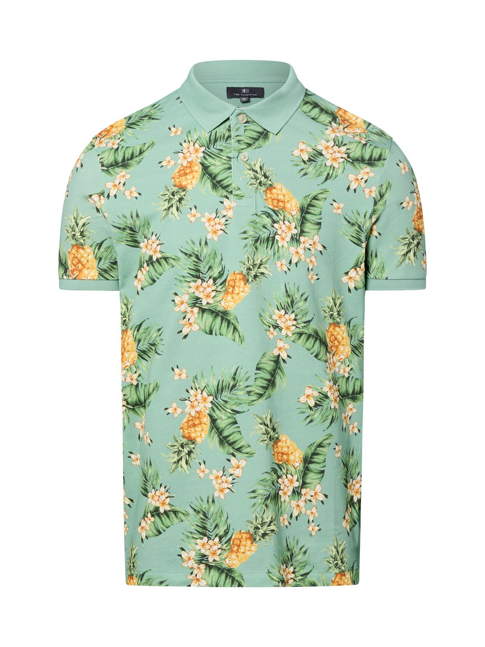 Nils Sundström Poloshirt Herren Baumwolle mehrfarbig gemustert, XL
