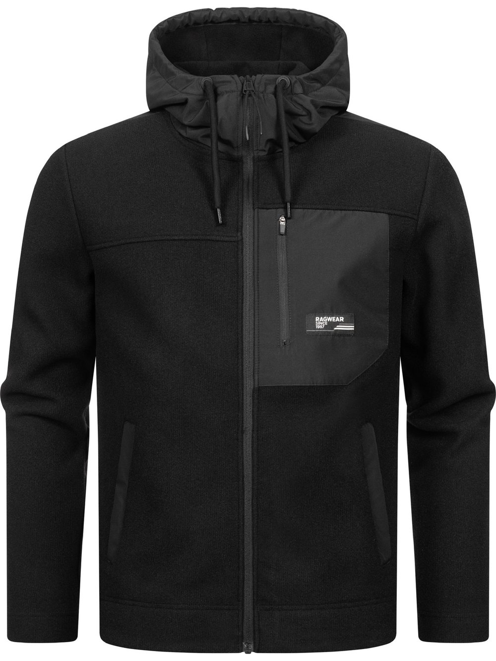 Ragwear Fleecejacke Herren schwarz, XXXL