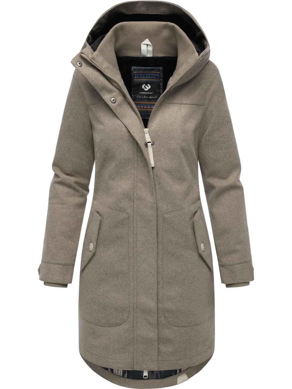 Ragwear Wintermantel Damen braun, 4XL