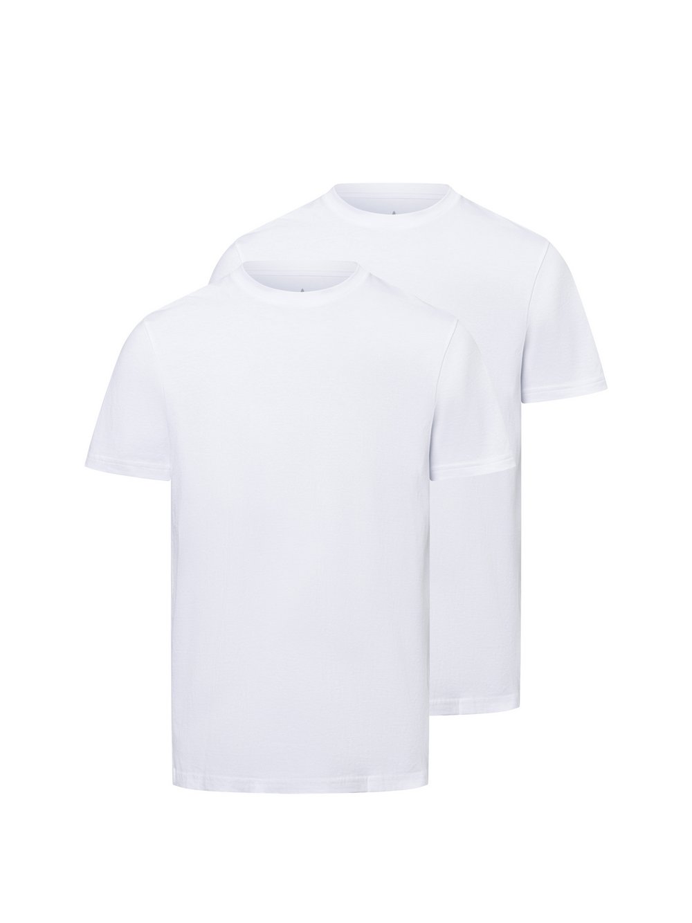Ragman T-Shirts im 2er-Pack Herren Baumwolle weiß, M