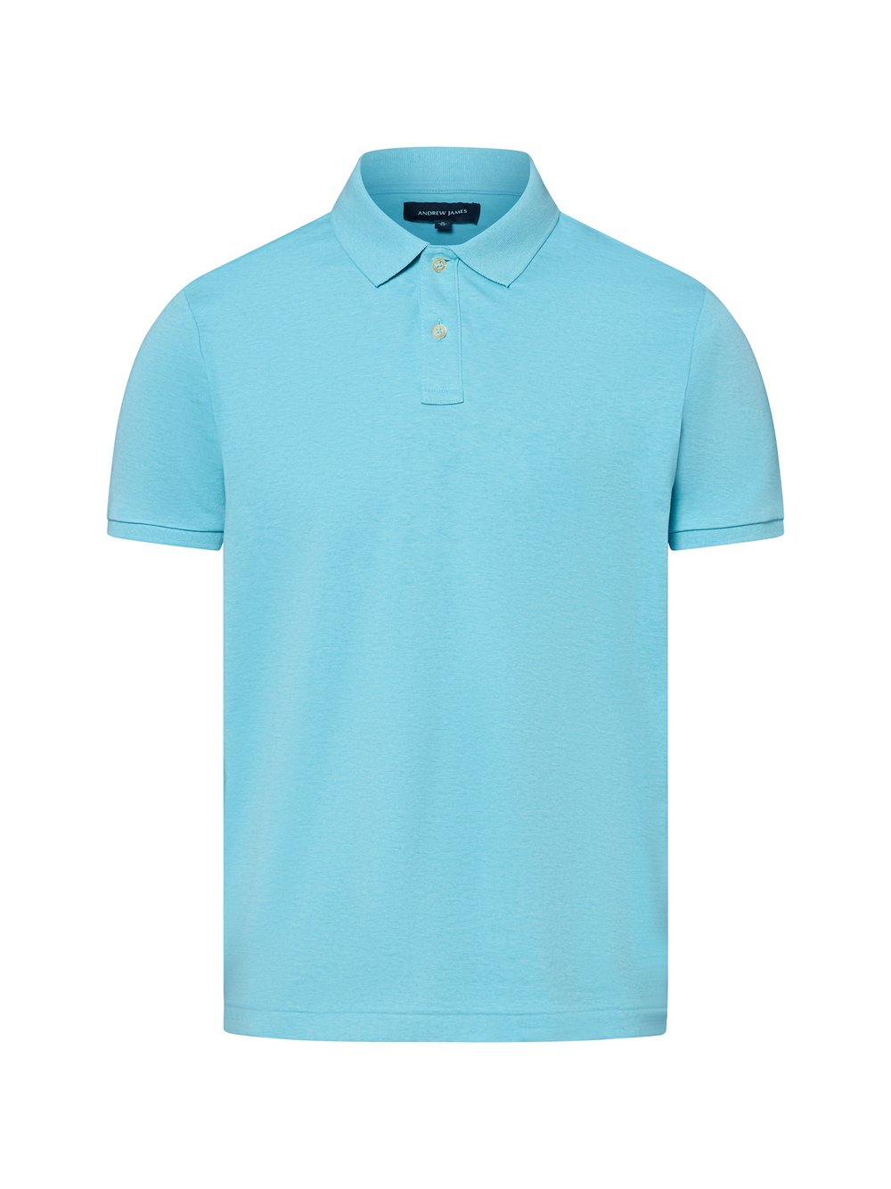 Andrew James Poloshirt Herren Baumwolle blau meliert, L