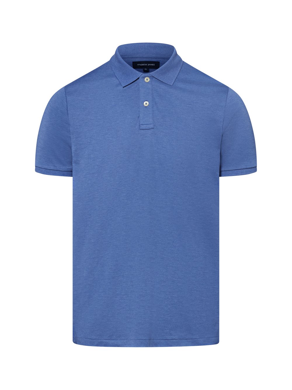 Andrew James Poloshirt Herren Baumwolle blau meliert, XL