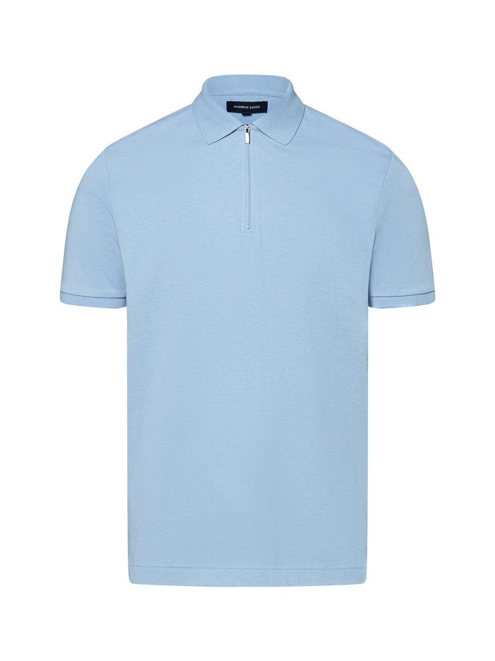Andrew James Poloshirt Herren Baumwolle blau meliert, L