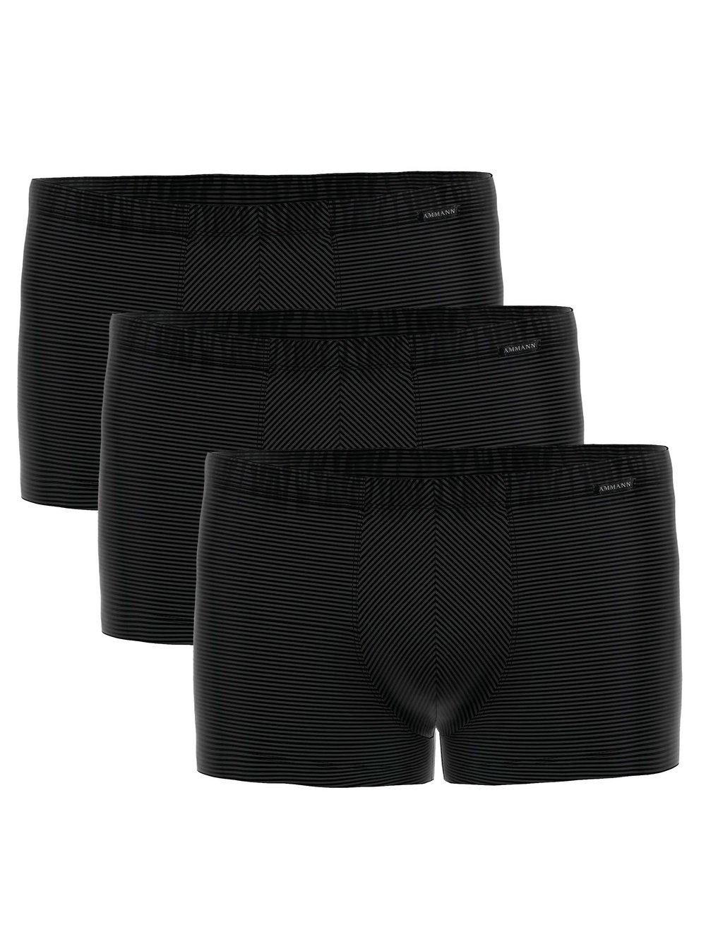 Ammann Boxershort 3er Pack Herren schwarz gestreift, XL