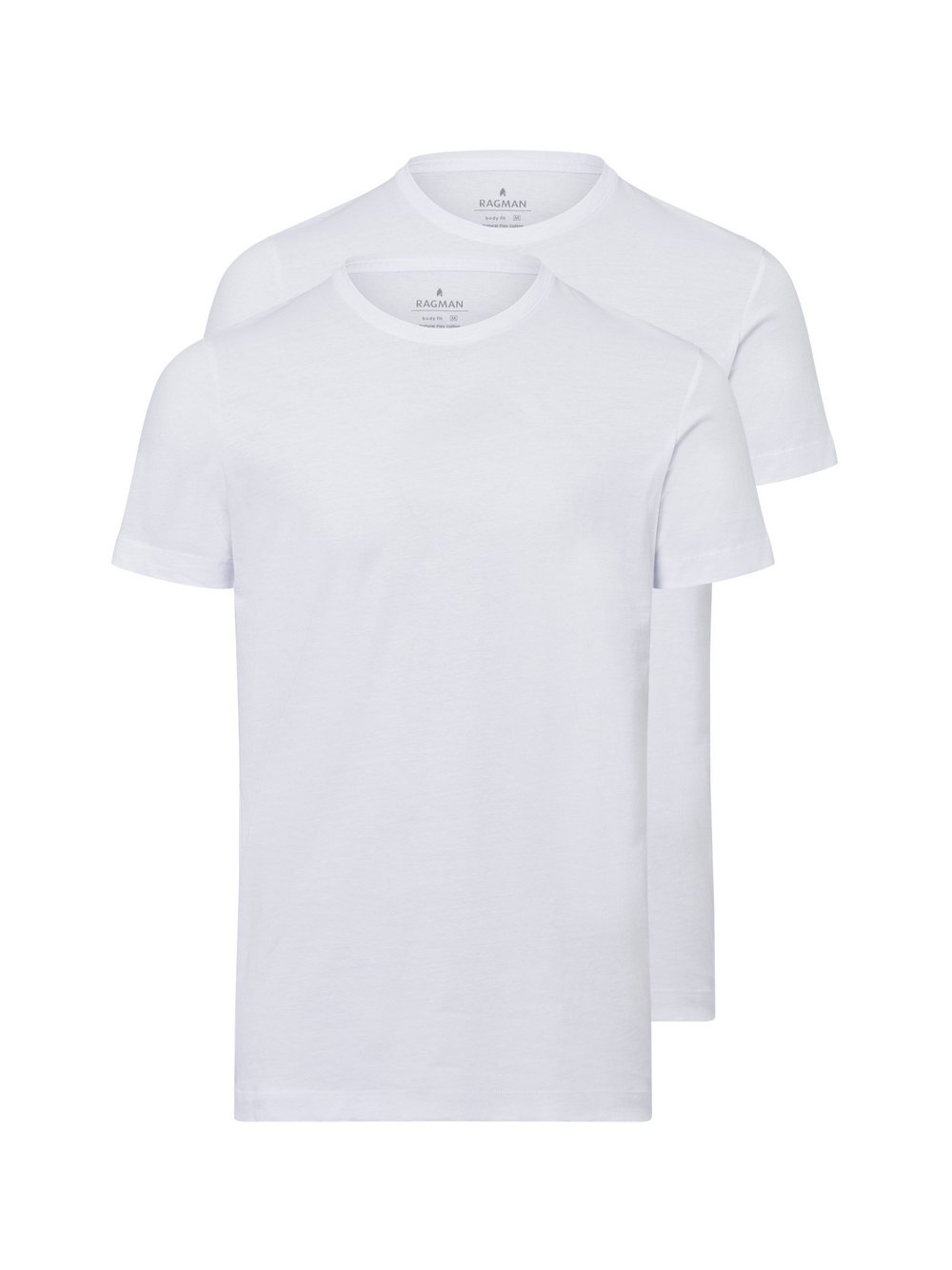 Thumbnail - Ragman T-Shirt im 2er-Pack Herren Baumwolle weiß, M