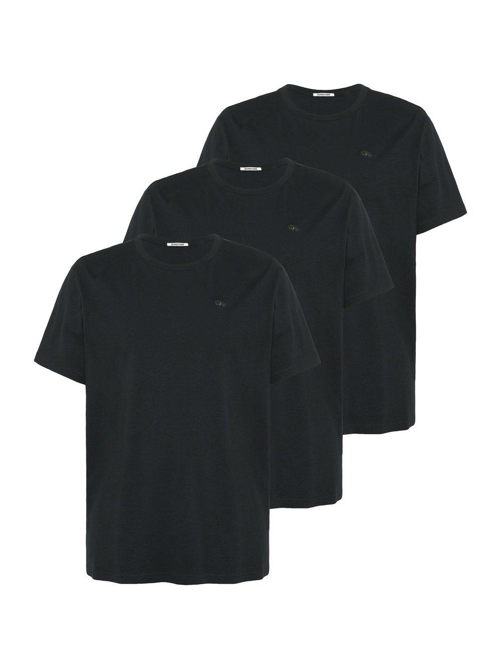 Colorado 3er Pack T-Shirt Herren Baumwolle schwarz, XL