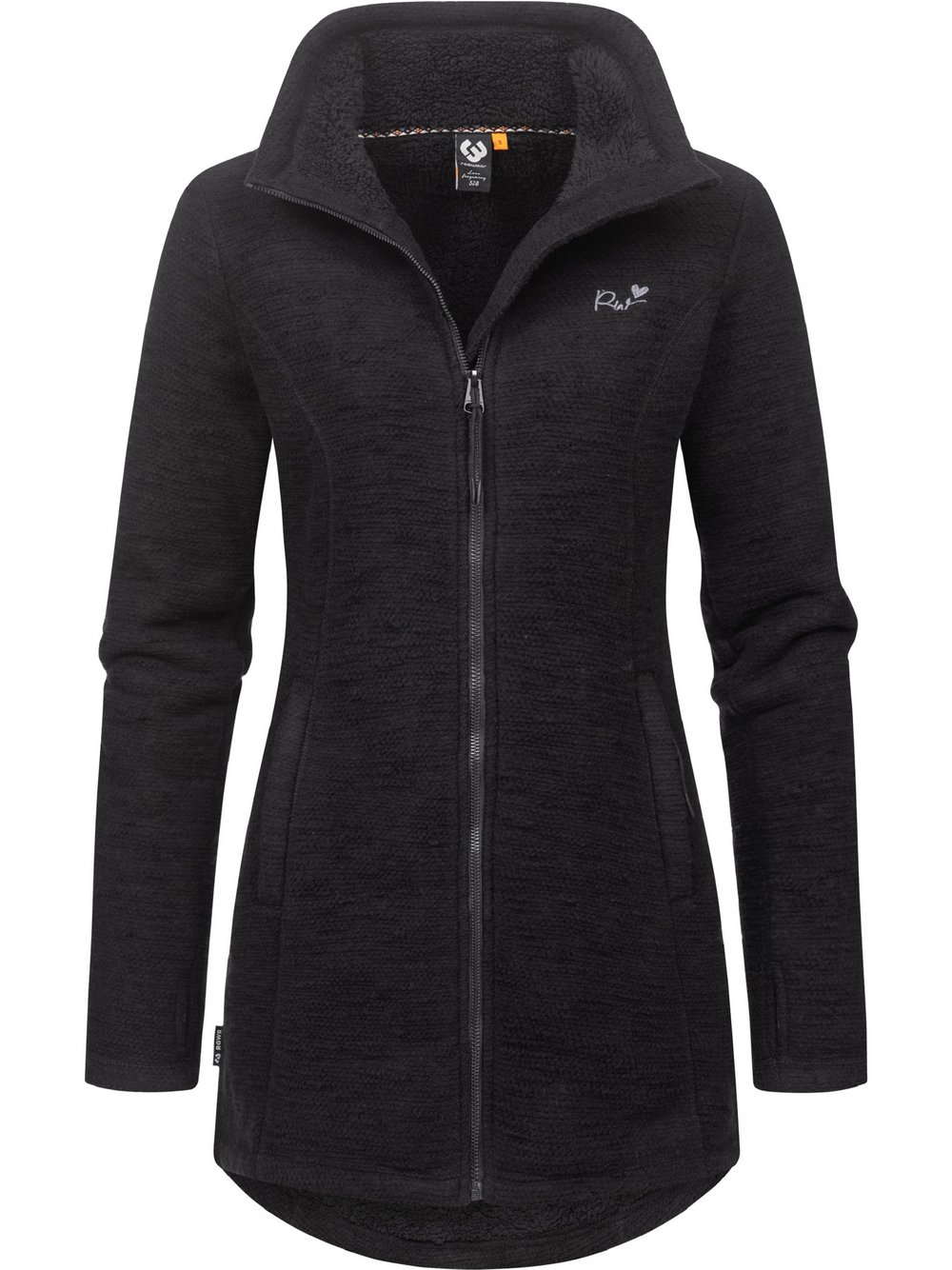 Ragwear Strickjacke Damen Baumwolle schwarz meliert, L