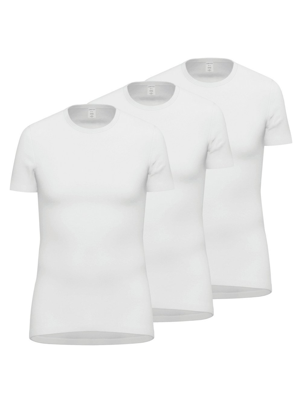 Ammann T-Shirt 3er Pack Herren Baumwolle weiß, L