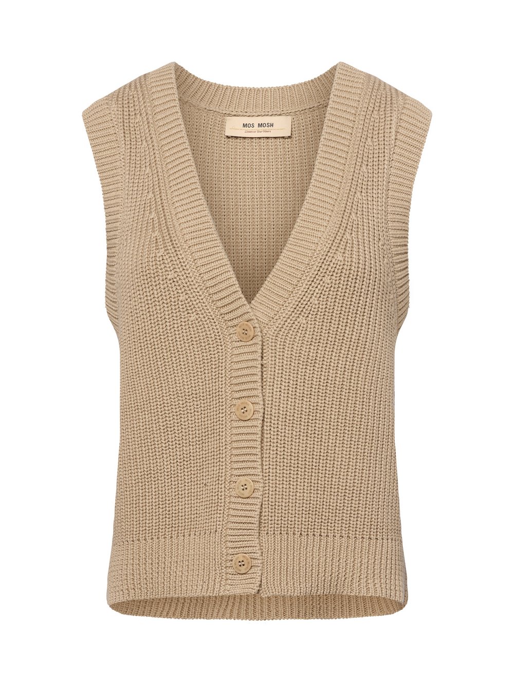 MOS MOSH Strickweste Damen Baumwolle braun, S