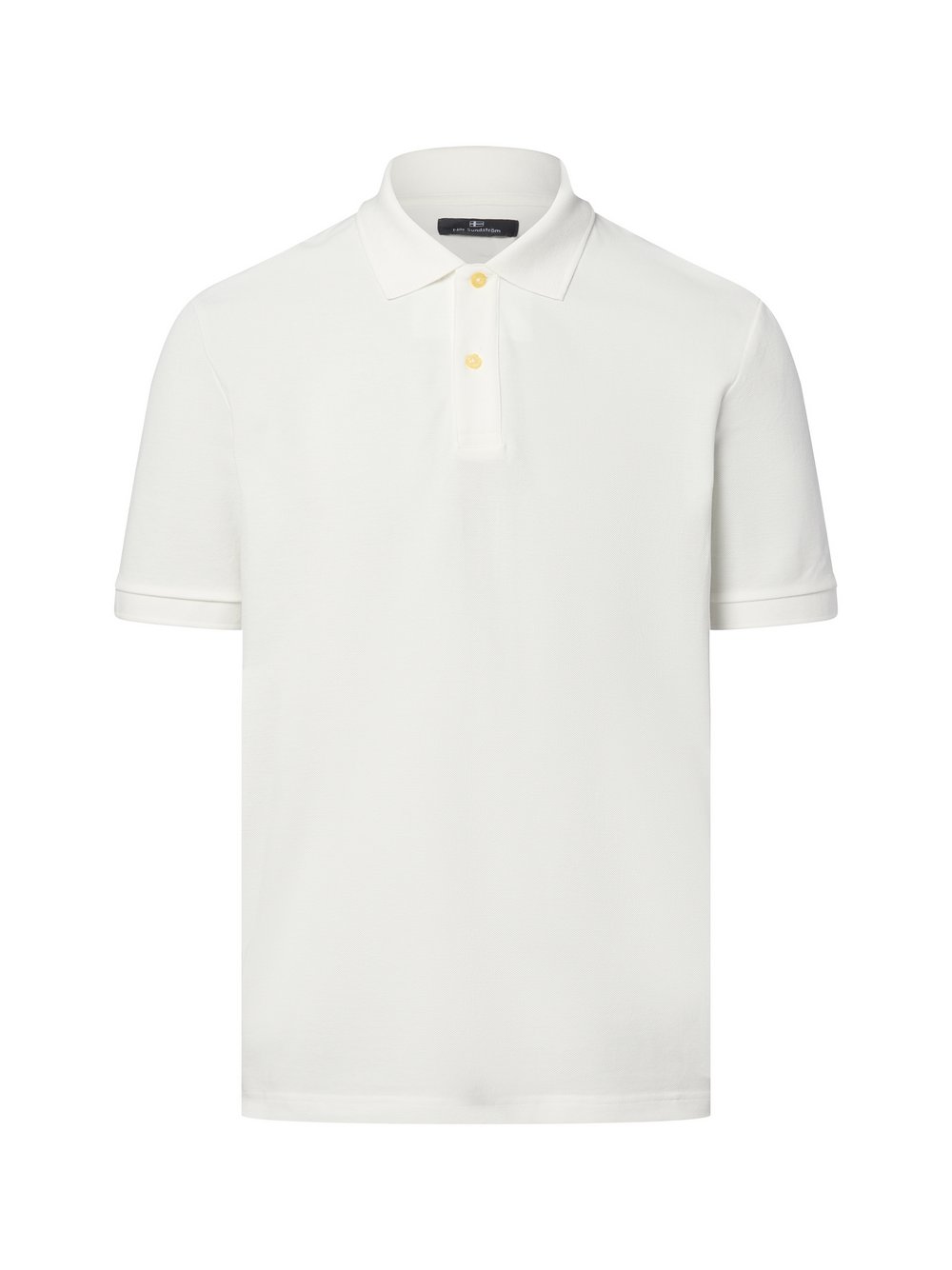 Nils Sundström Poloshirt Herren Baumwolle weiß, S