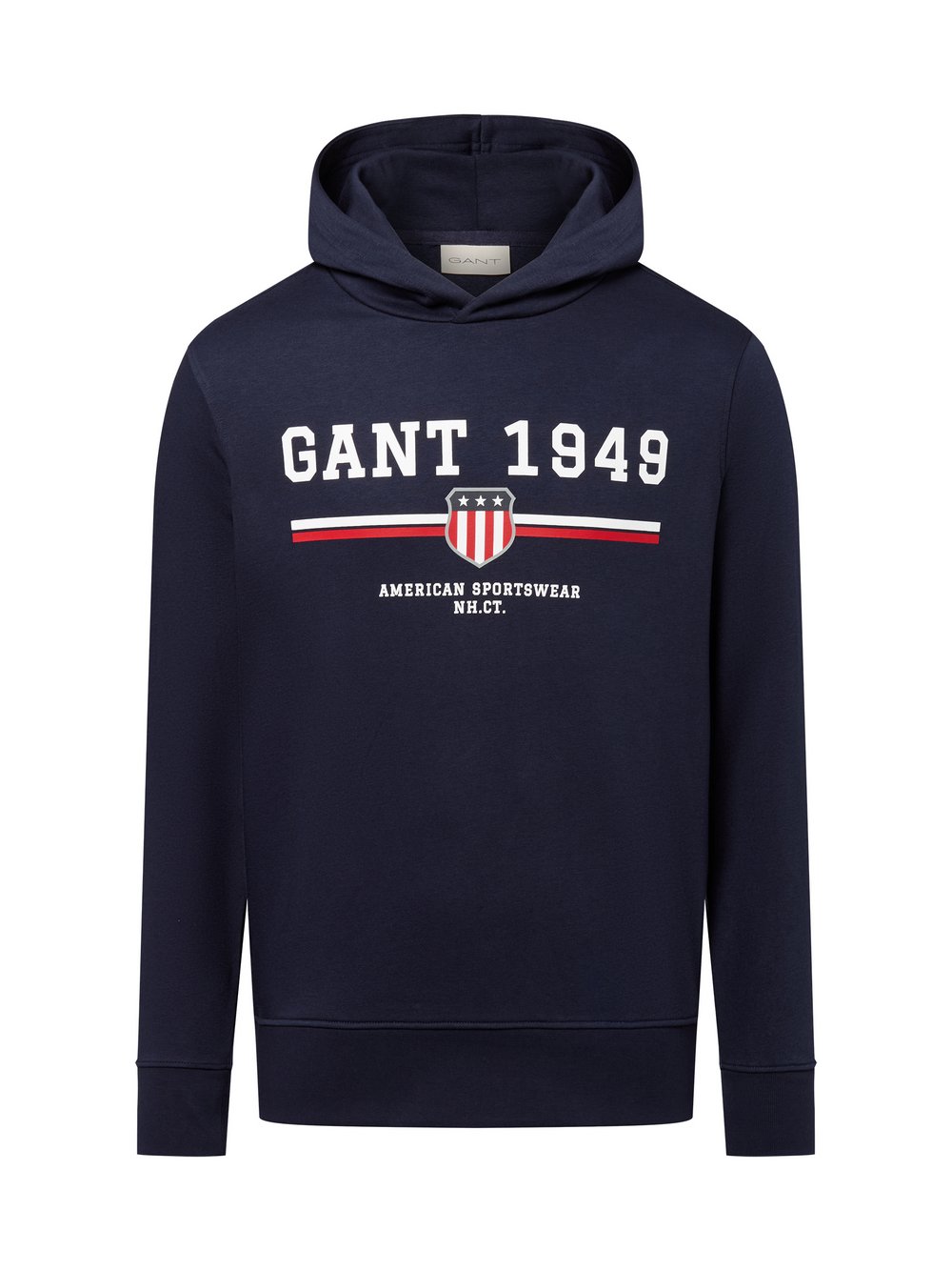 Gant Kapuzenpullover Herren Sweat blau bedruckt, M