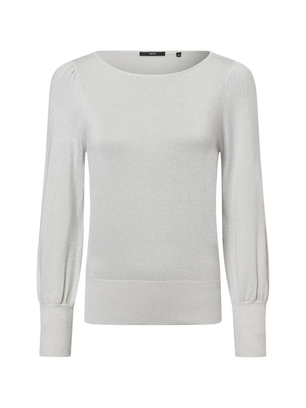 zero Strickpullover Damen Viskose silber meliert, 34