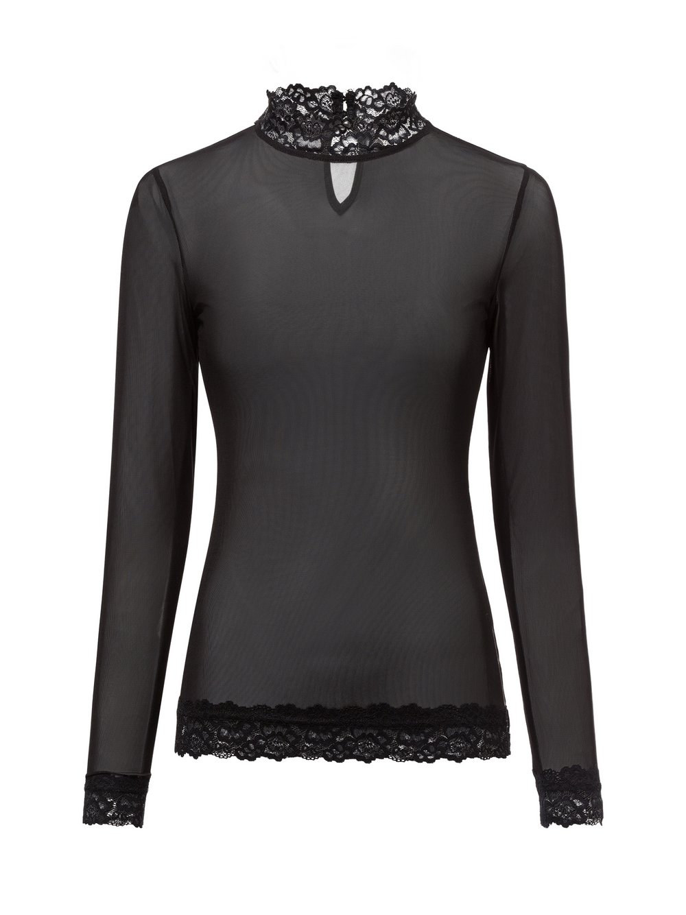 Neo Noir Langarmshirt Damen schwarz, 38