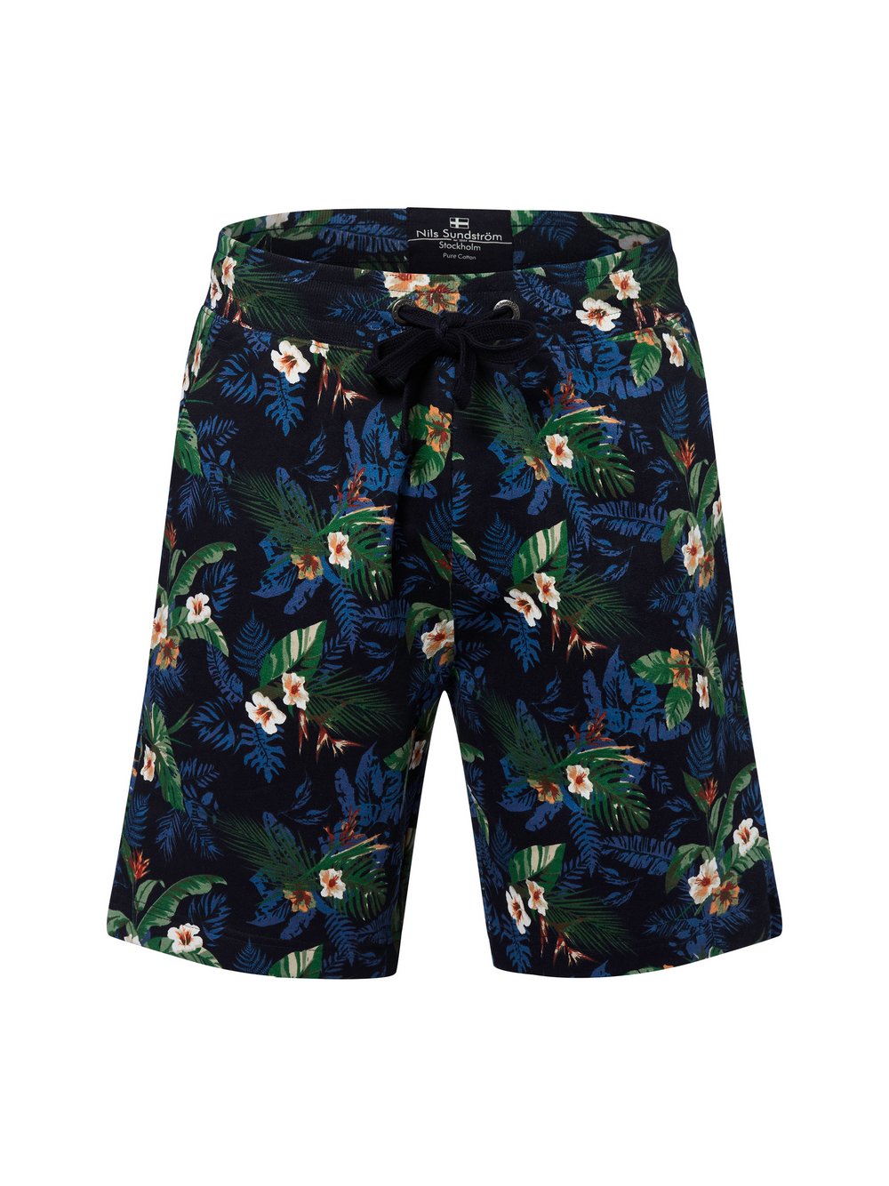Nils Sundström Sweatshorts Herren Baumwolle mehrfarbig bedruckt, XXL