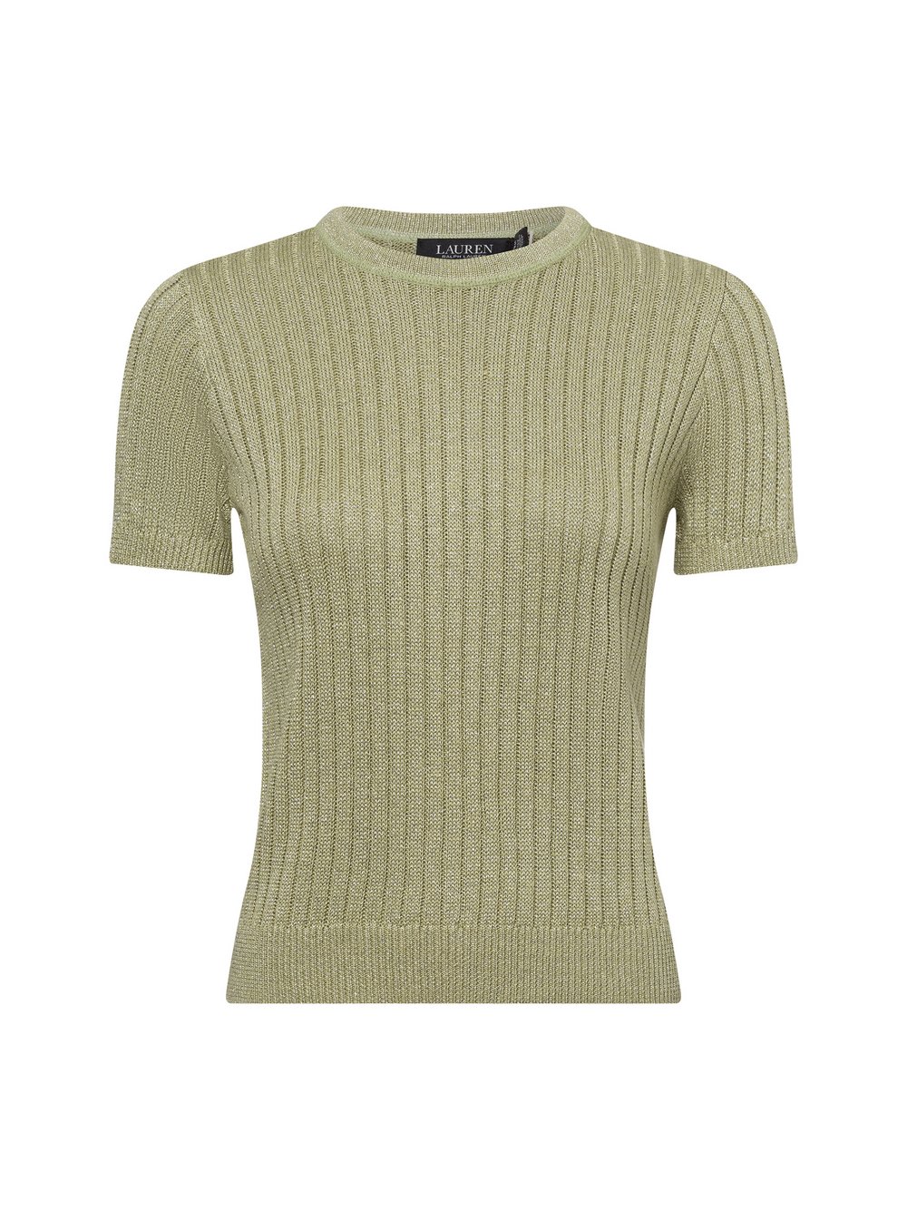Thumbnail - Lauren Ralph Lauren Kurzarm-Pullover Damen Leinen mehrfarbig meliert, XS