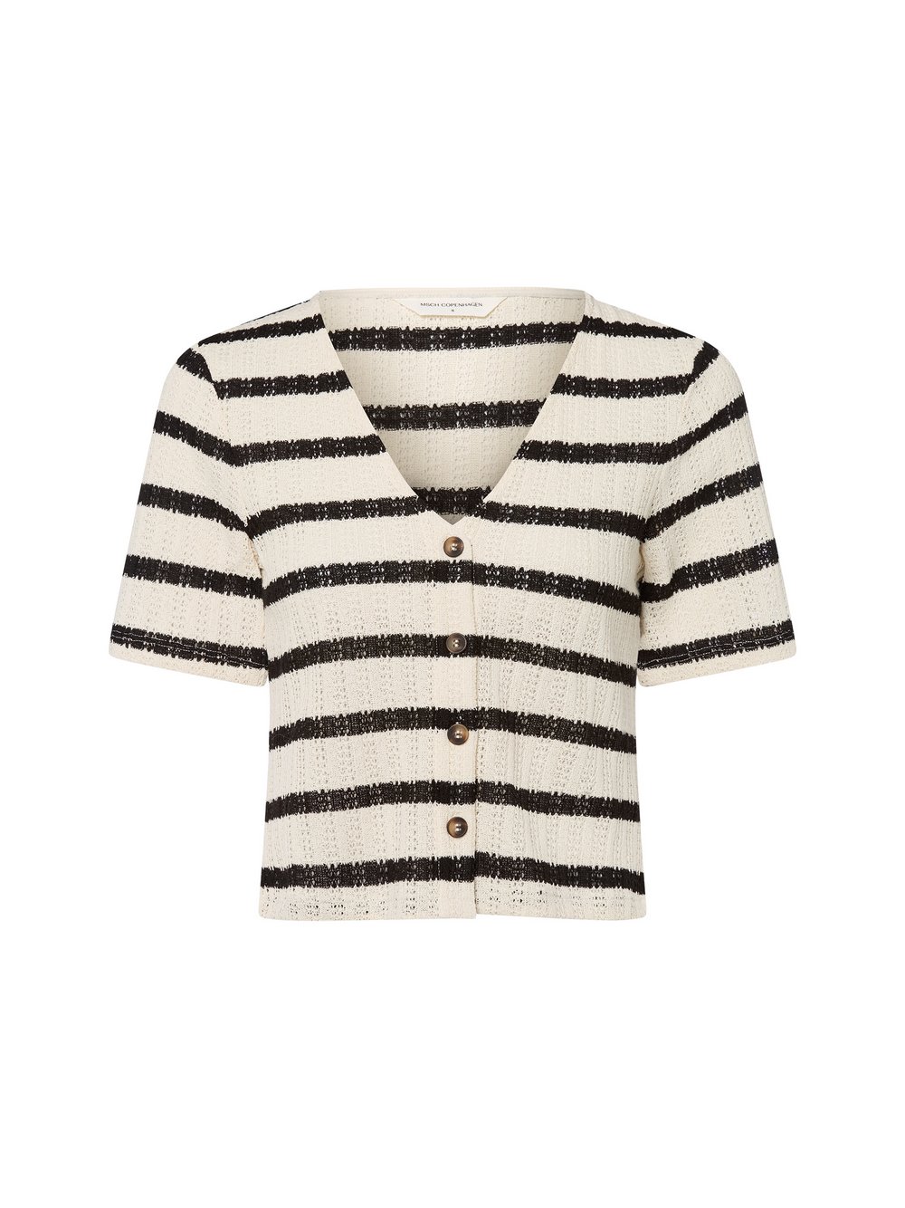 Msch Copenhagen Strickjacke Damen Baumwolle mehrfarbig gestreift, S