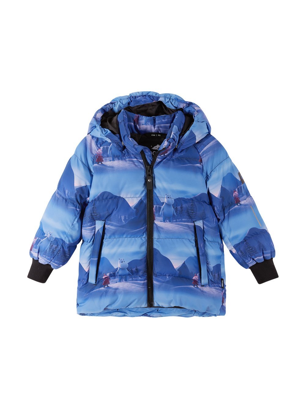 reima Winterjacke Kinder blau gemustert, 86