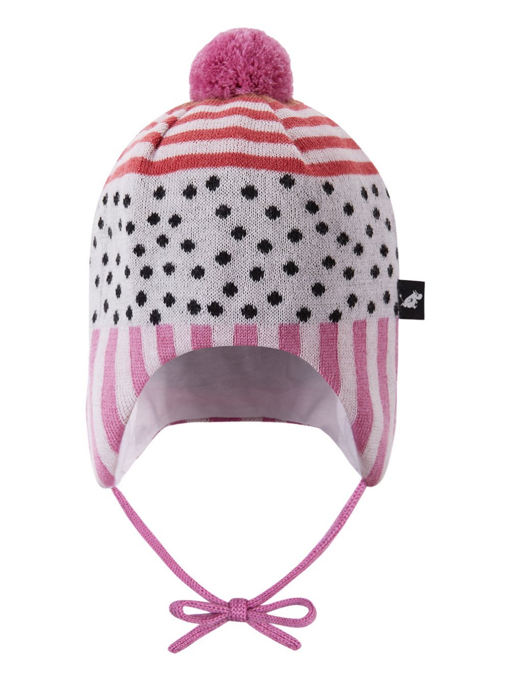 reima Beanie Kinder Merino pink gemustert, 36