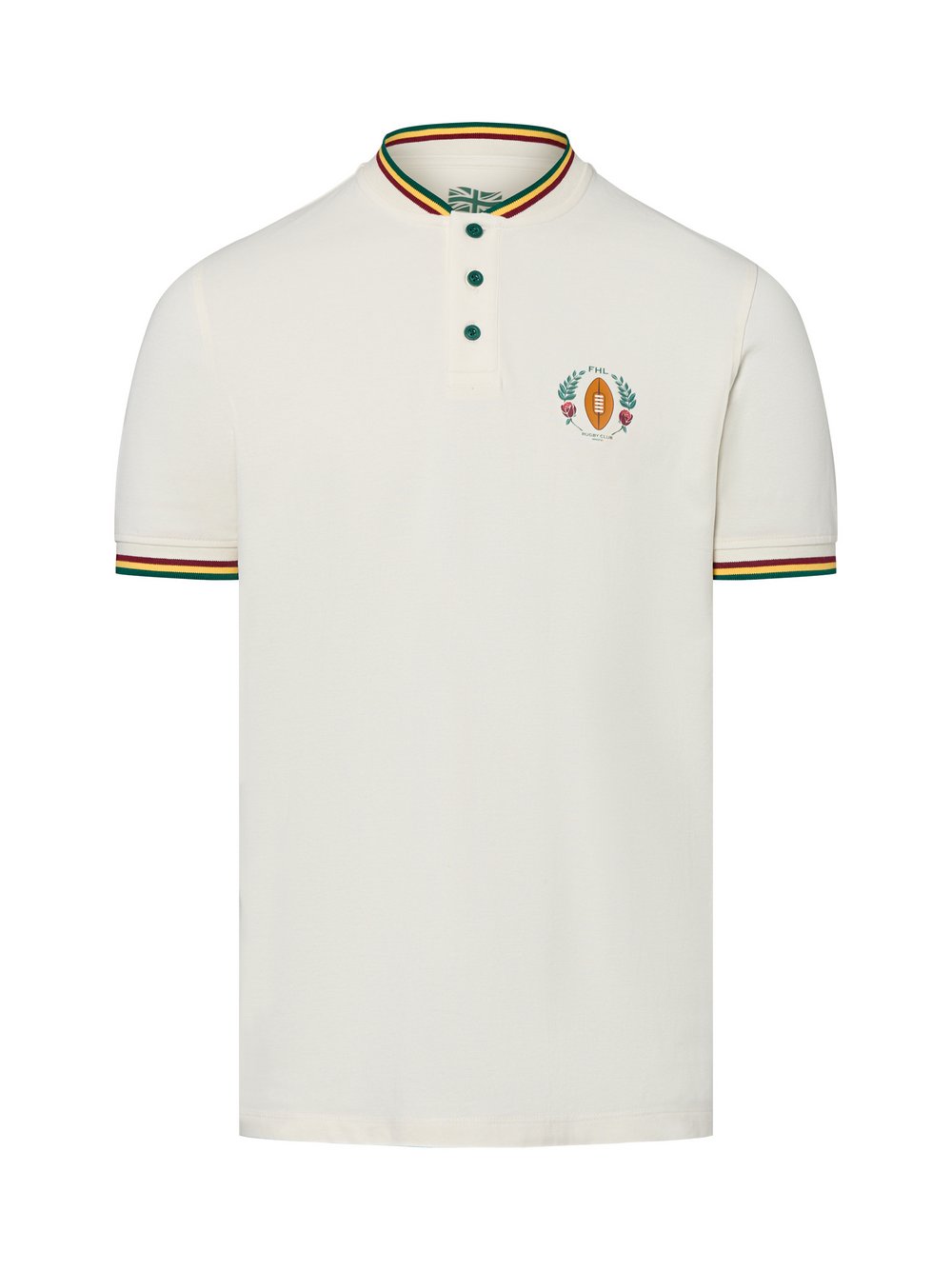 Finshley & Harding London Poloshirt Herren Baumwolle weiß, M