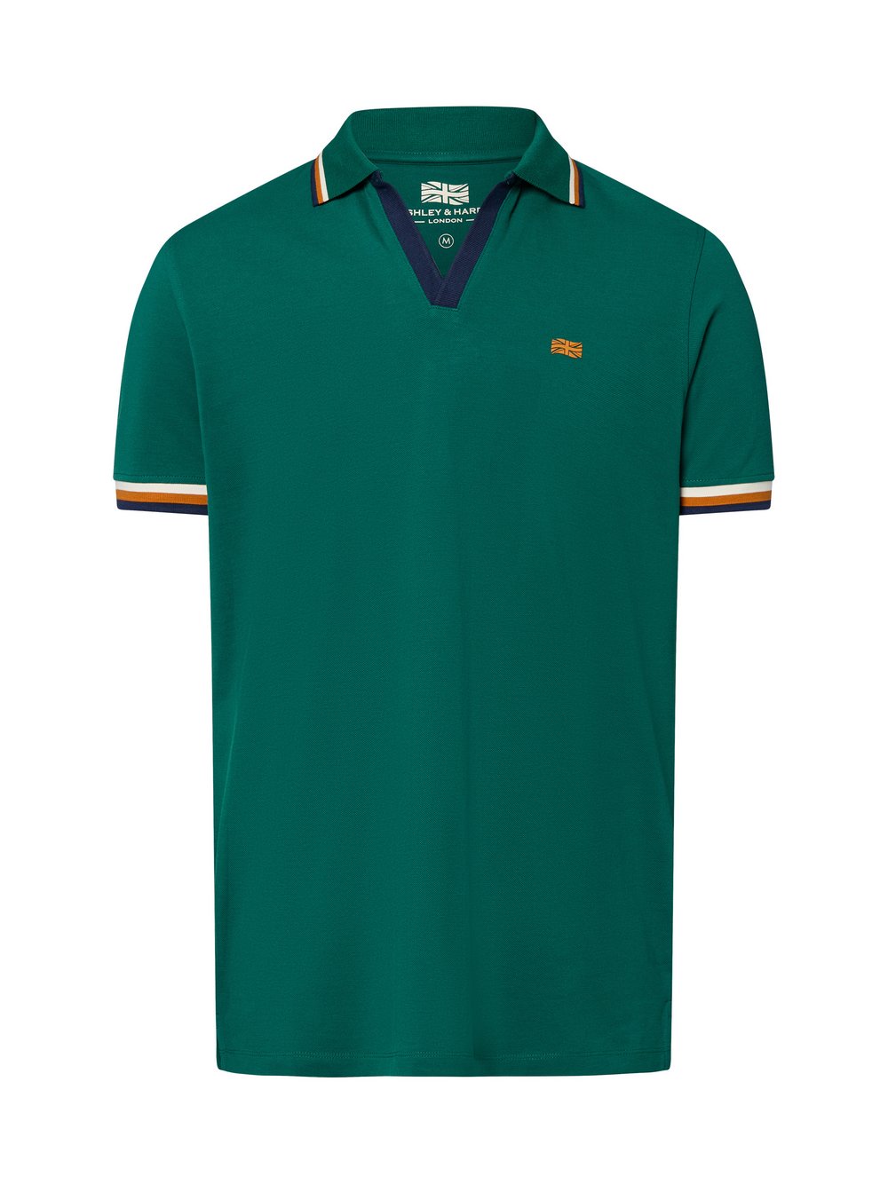 Finshley & Harding London Poloshirt Herren Baumwolle grün, L