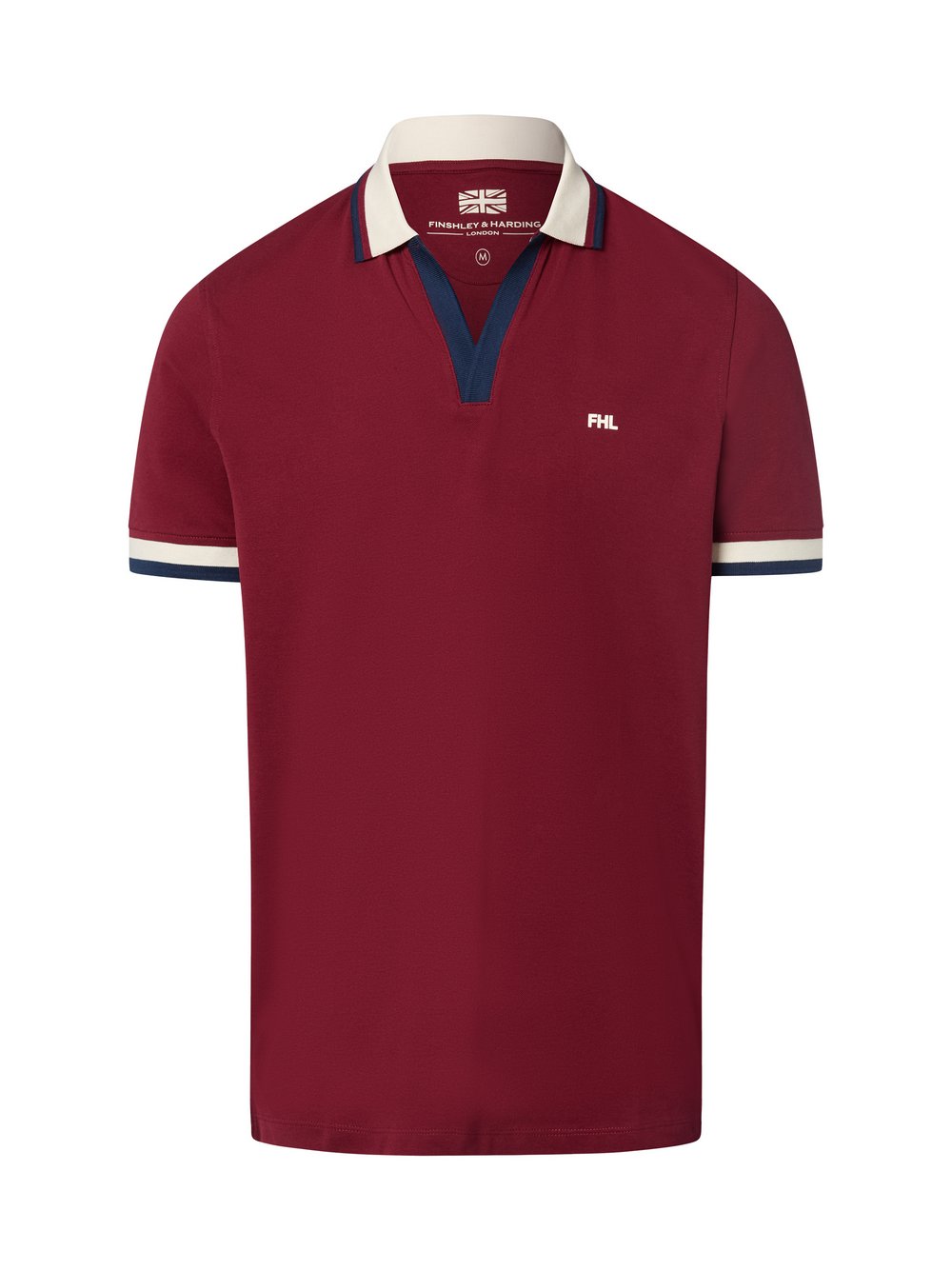 Finshley & Harding London Poloshirt Herren Baumwolle rot, XL