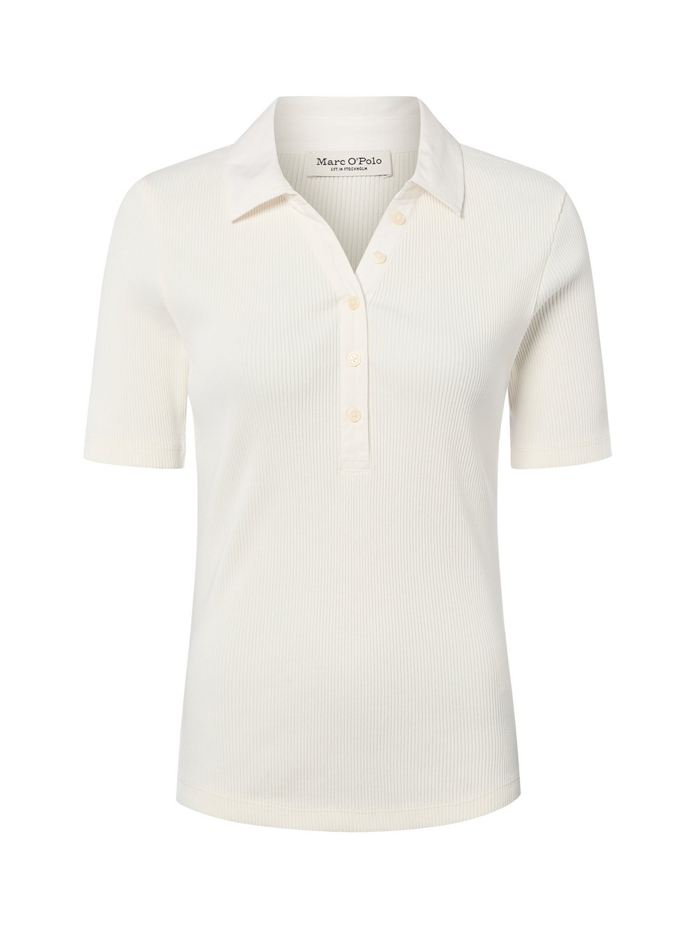Marc O'Polo Poloshirt Damen Baumwolle weiß, L