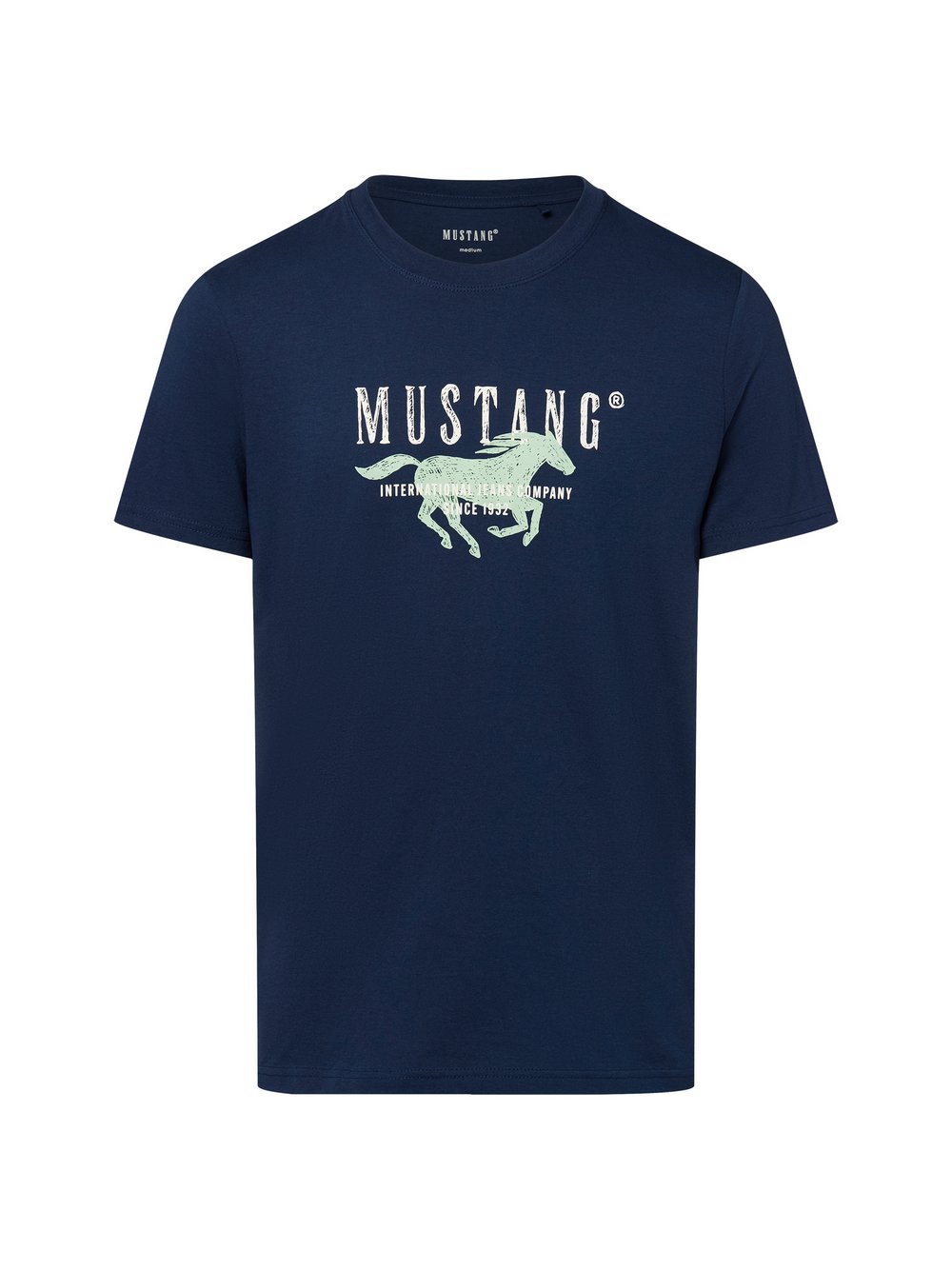 Mustang T-Shirt Herren Baumwolle blau bedruckt, L