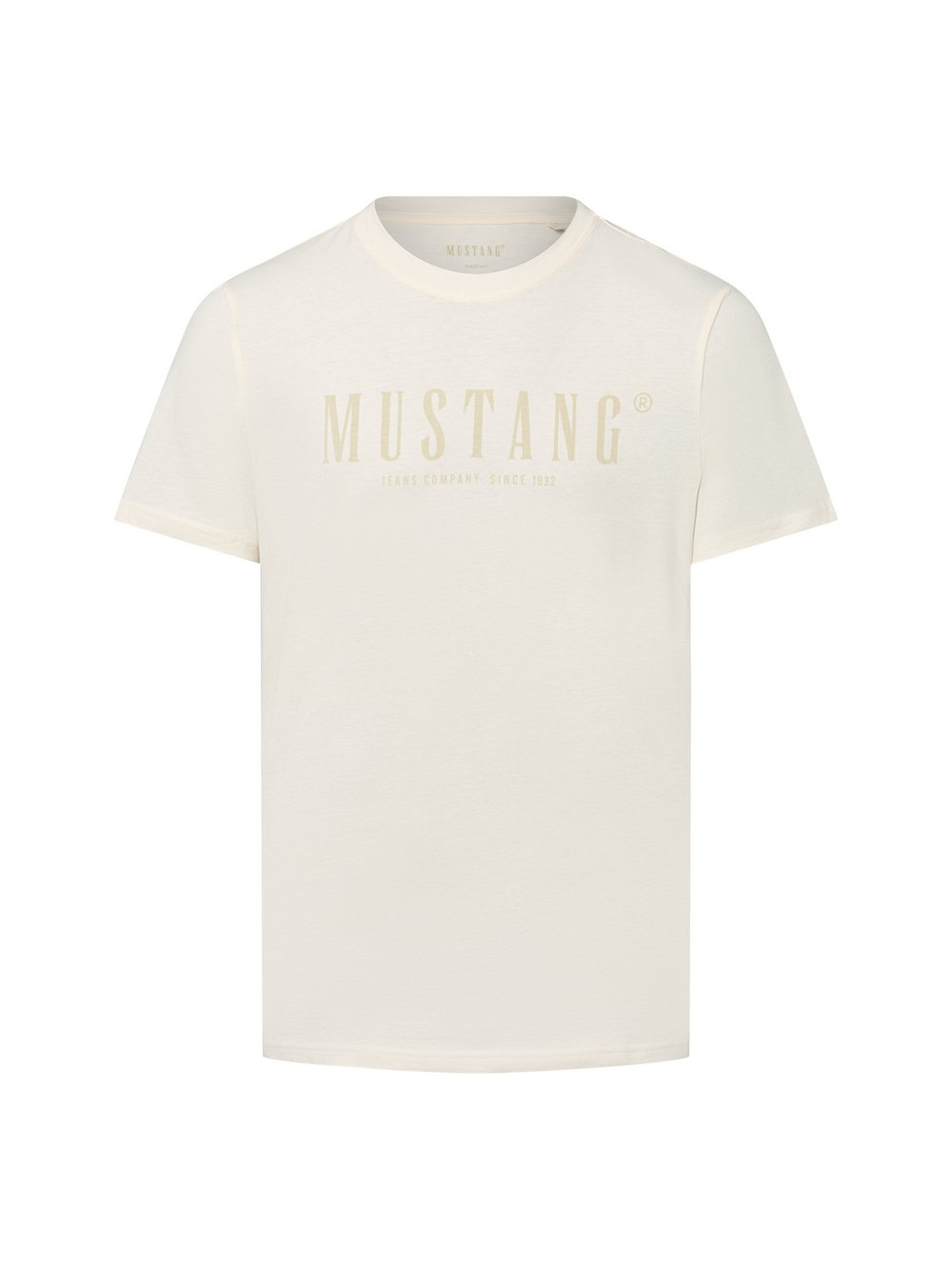 Mustang T-Shirt Herren Baumwolle beige, S