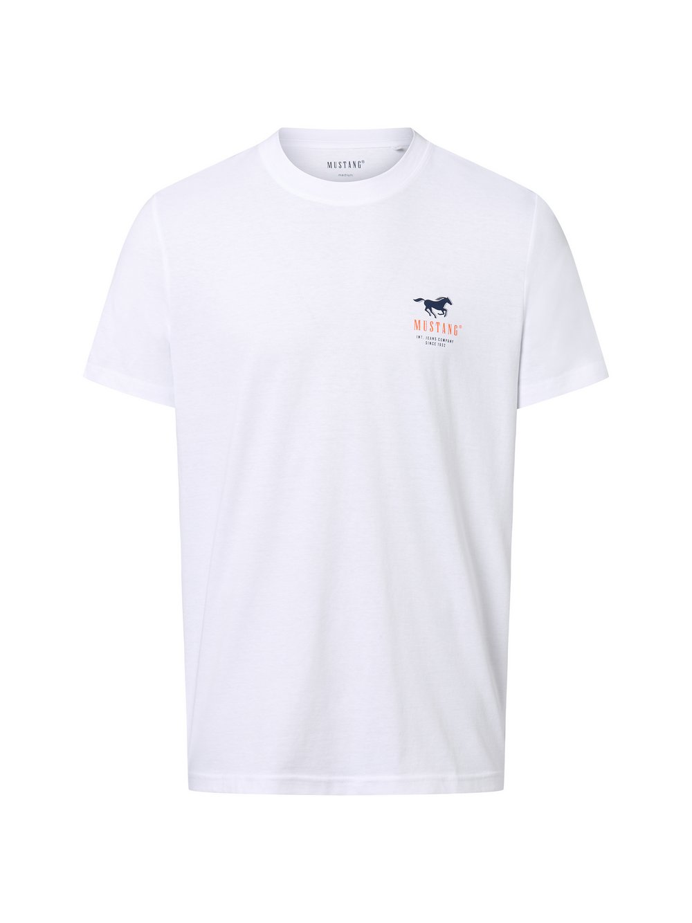 Mustang T-Shirt Herren Baumwolle weiß, S