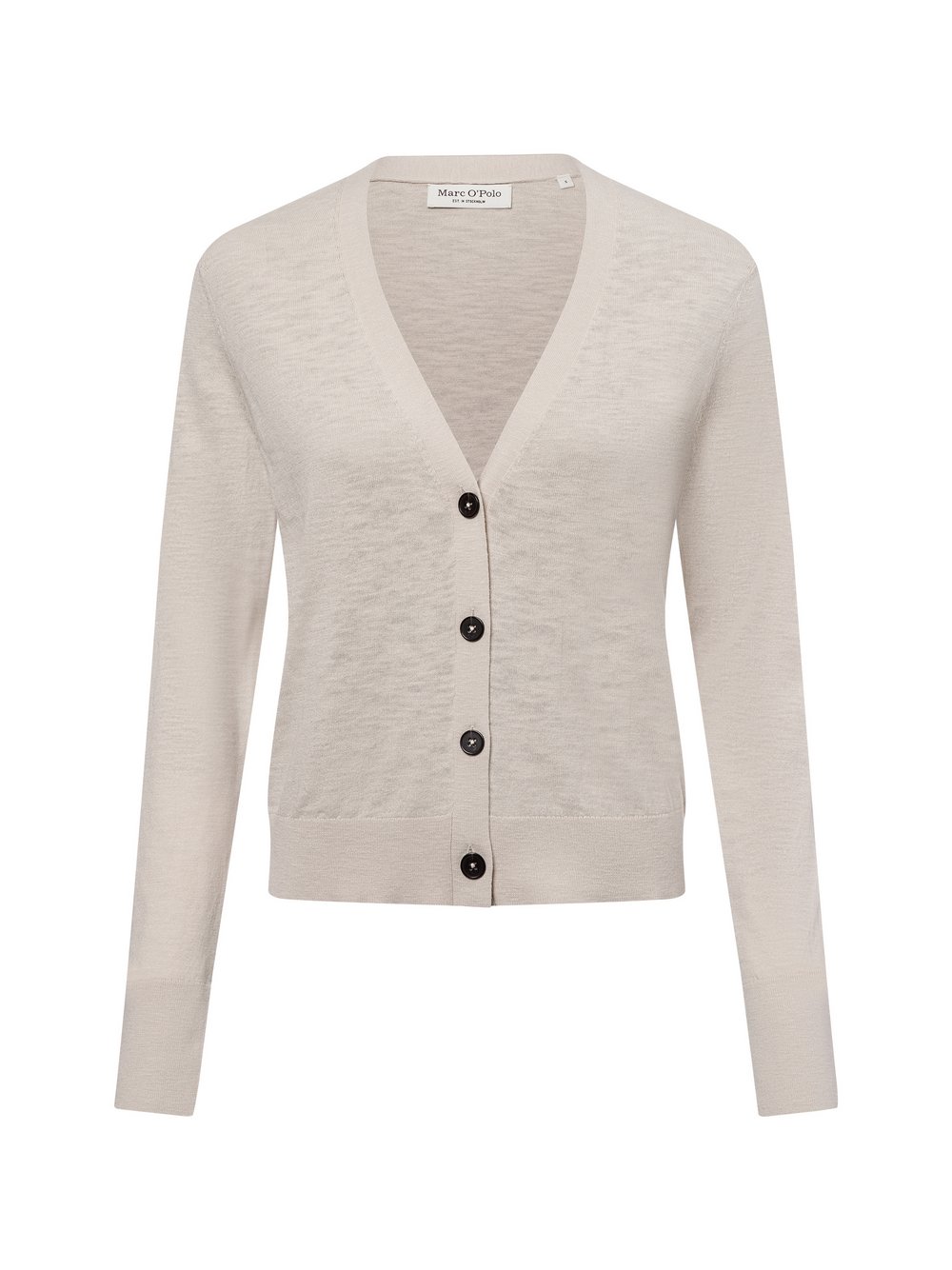 Thumbnail - Marc O'Polo Strickjacke mit Leinen-Anteil Damen Baumwolle beige, S