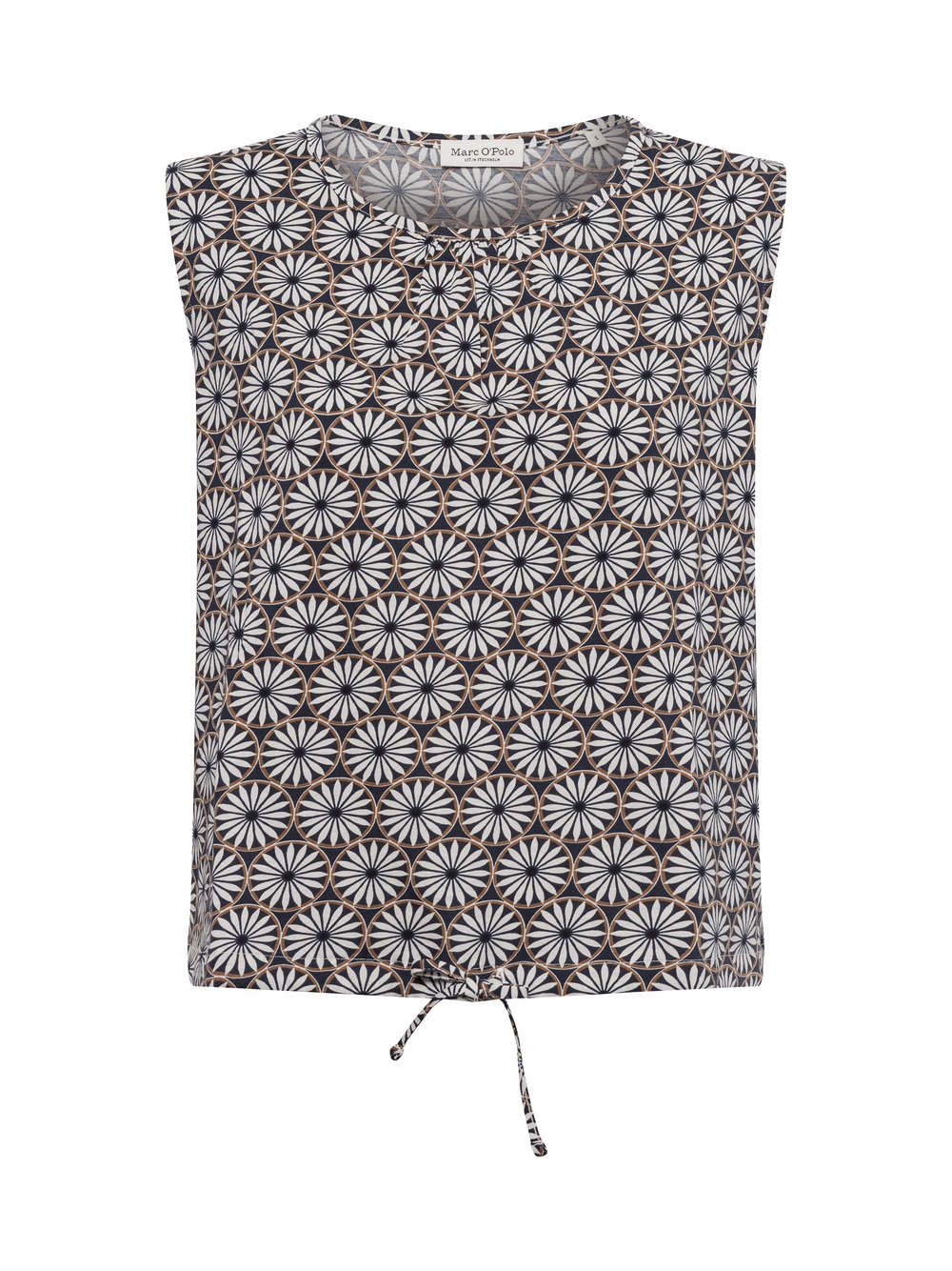 Marc O'Polo Blusentop Damen Baumwolle mehrfarbig gemustert, XXL