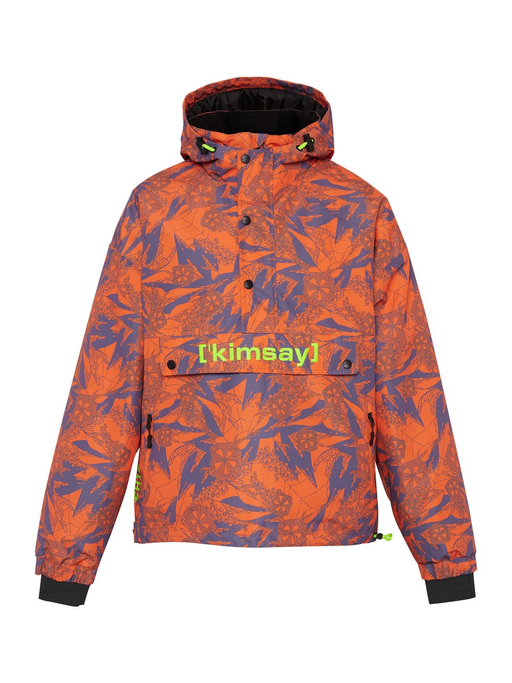 Chiemsee Skijacke Herren orange gemustert, L