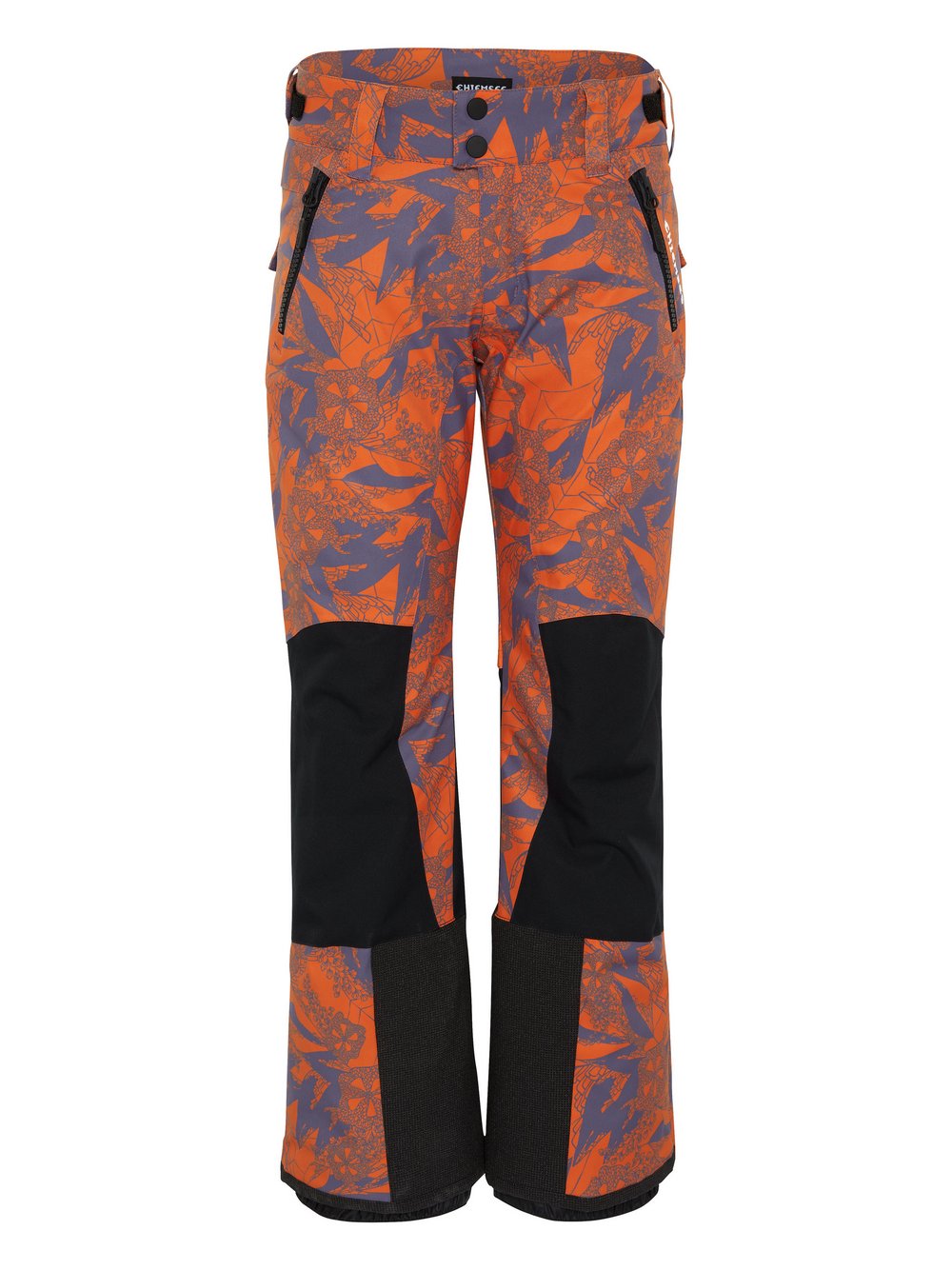 Chiemsee Skihose Jungen orange gemustert, 134