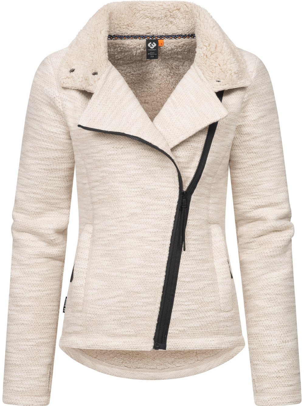 Ragwear Strickfleecejacke Damen Baumwolle beige, S