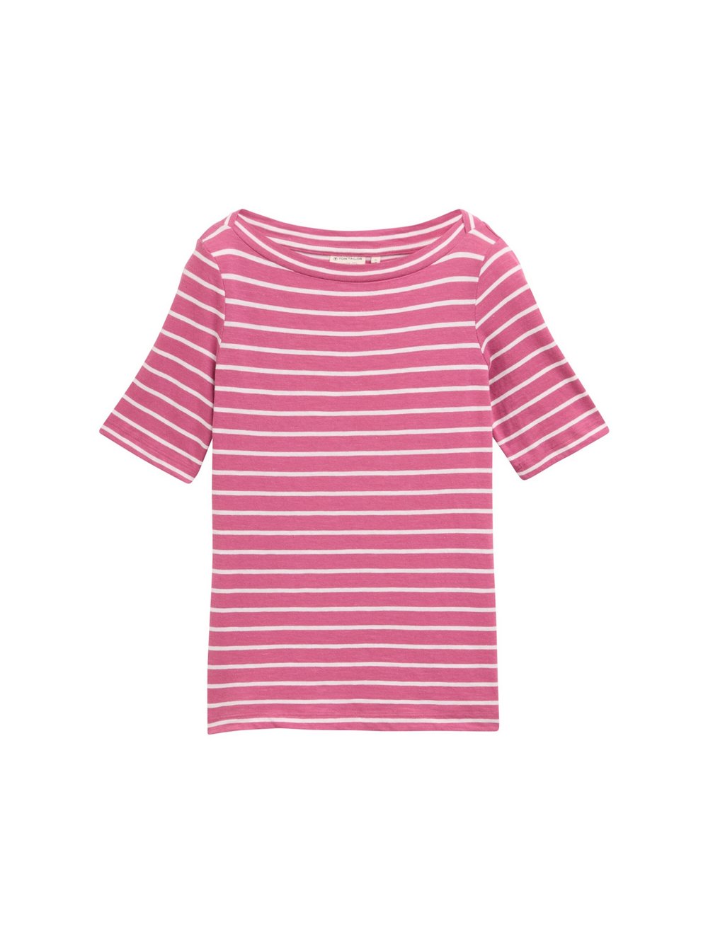 Tom Tailor T-Shirt Damen Baumwolle rosa gestreift, S