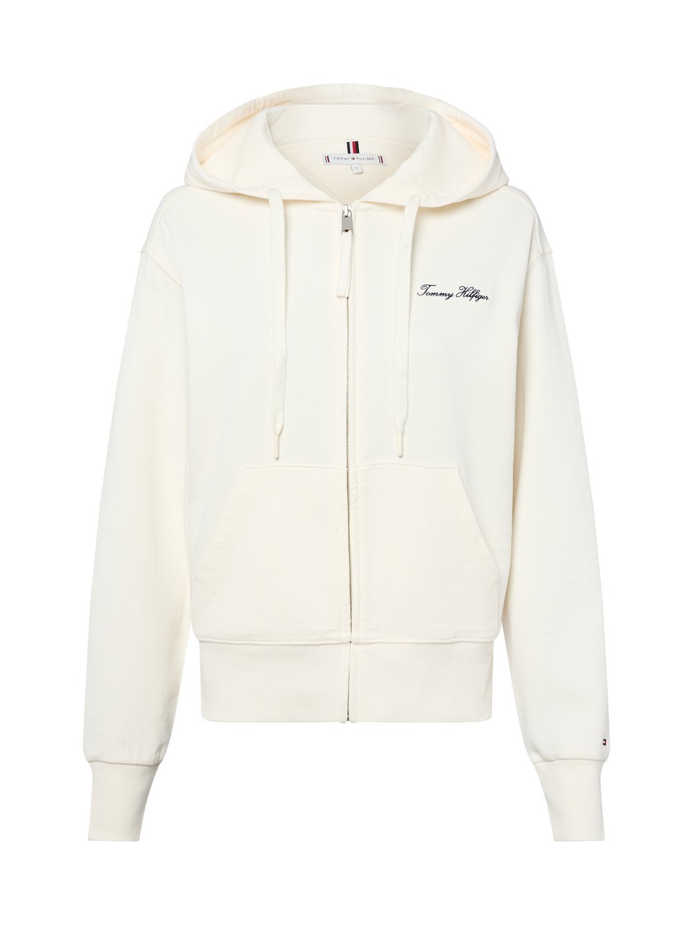 Thumbnail - Tommy Hilfiger Kapuzenjacke Damen Baumwolle weiß strukturiert, XL