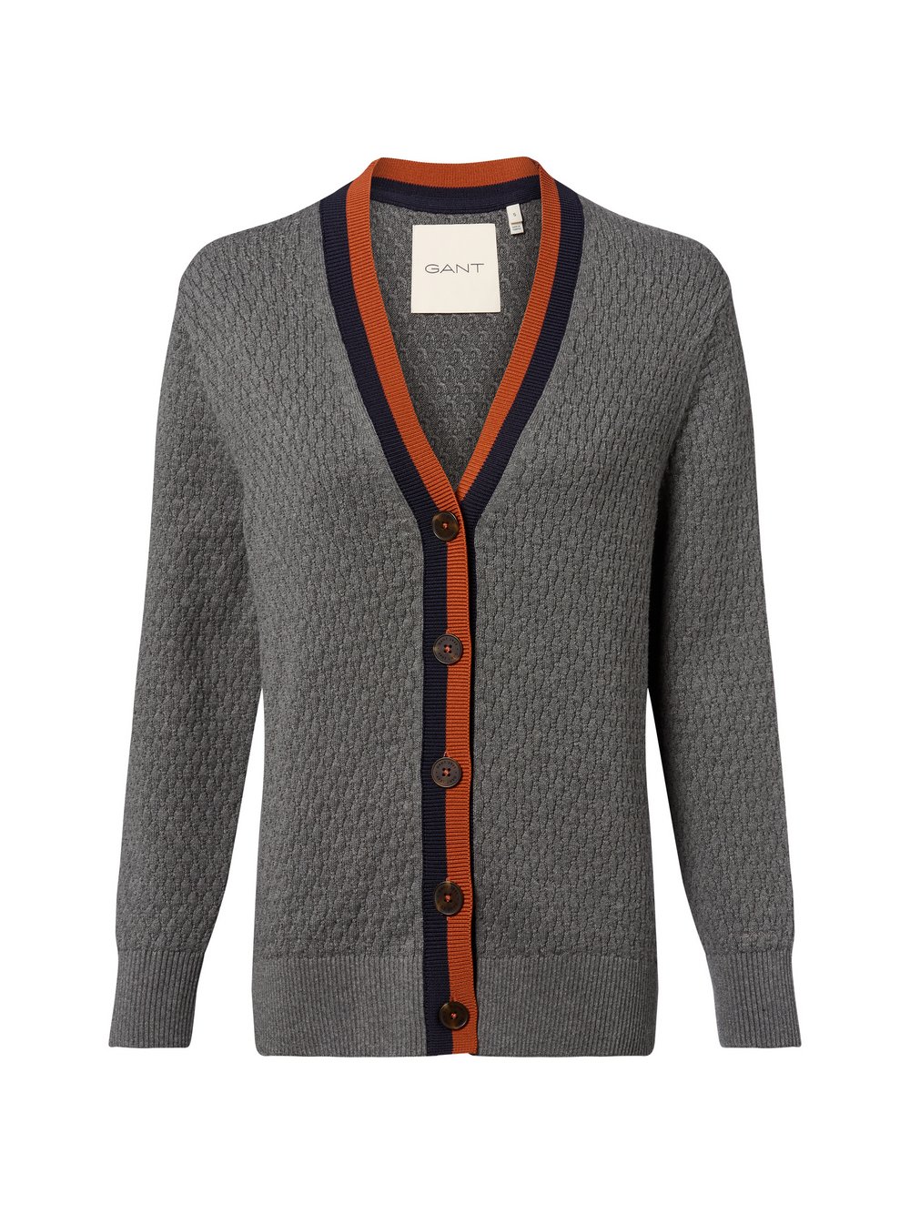 Gant Strickjacke Damen Baumwolle mehrfarbig meliert, XL