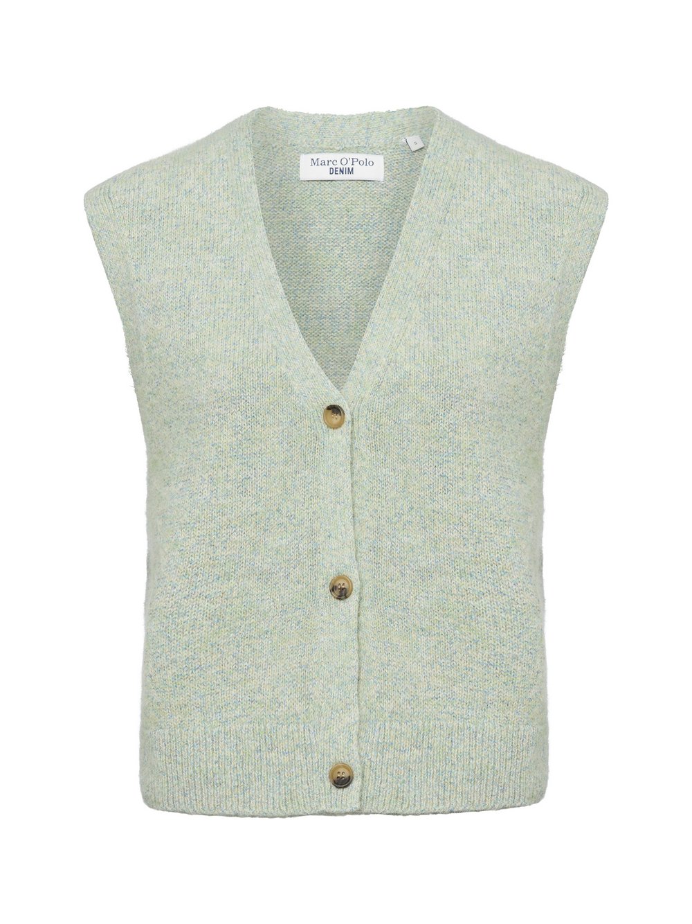 Thumbnail - Marc O'Polo Denim Strickweste mit Alpaka-Anteil Damen Feinstrick grün meliert, M