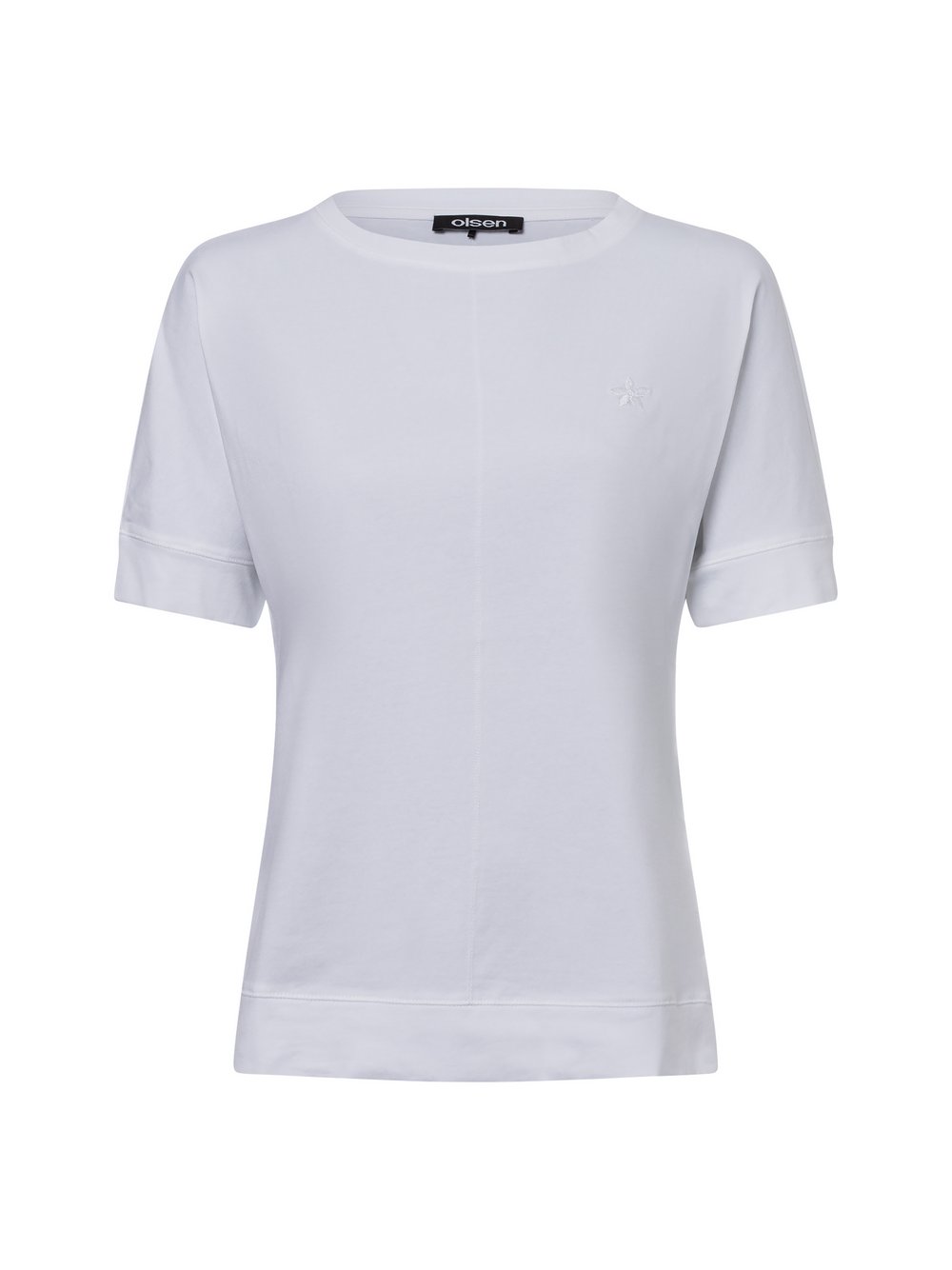 Olsen T-Shirt Damen Baumwolle weiß, 36