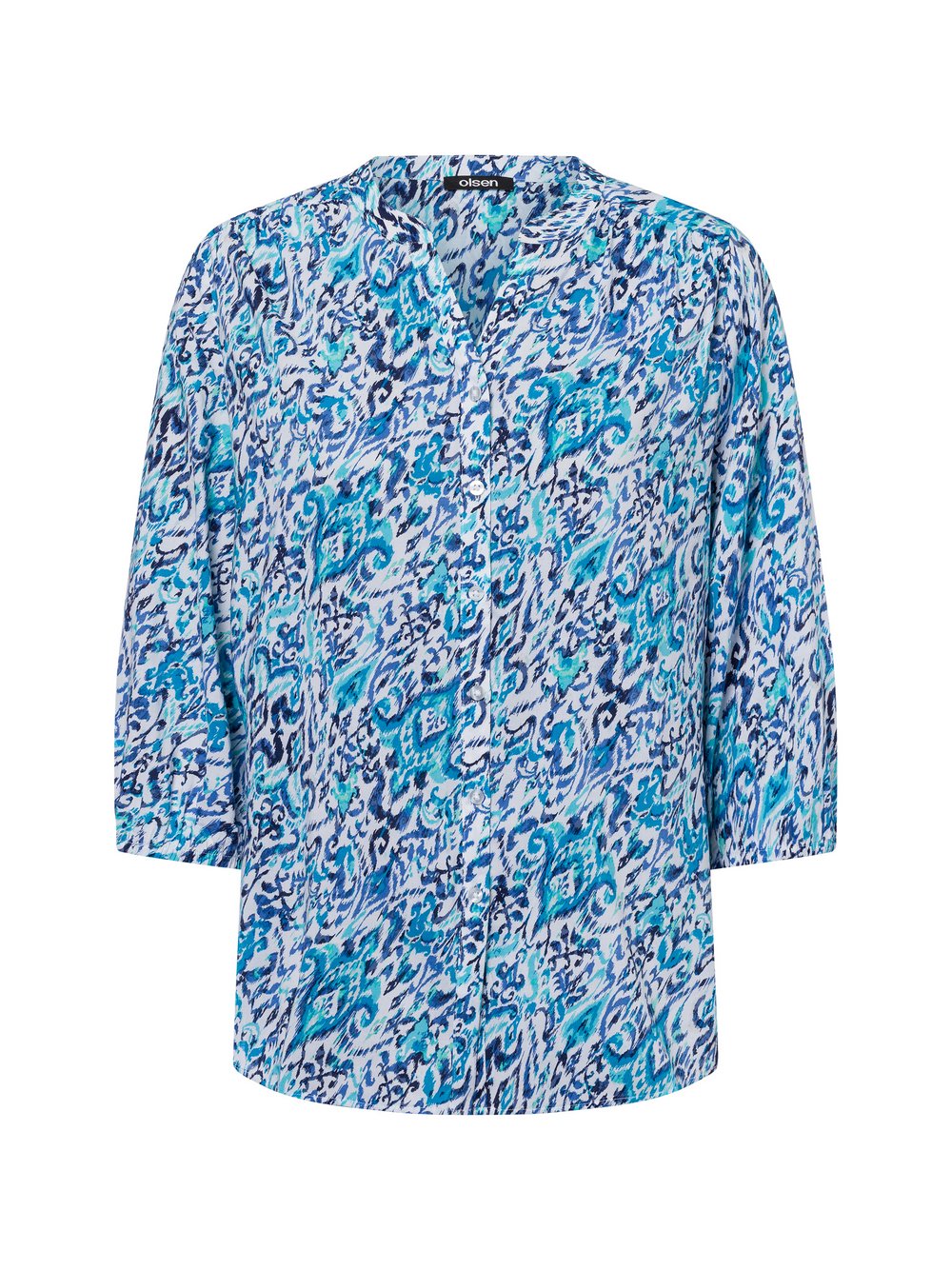 Olsen Bluse Damen Baumwolle mehrfarbig gemustert, 42