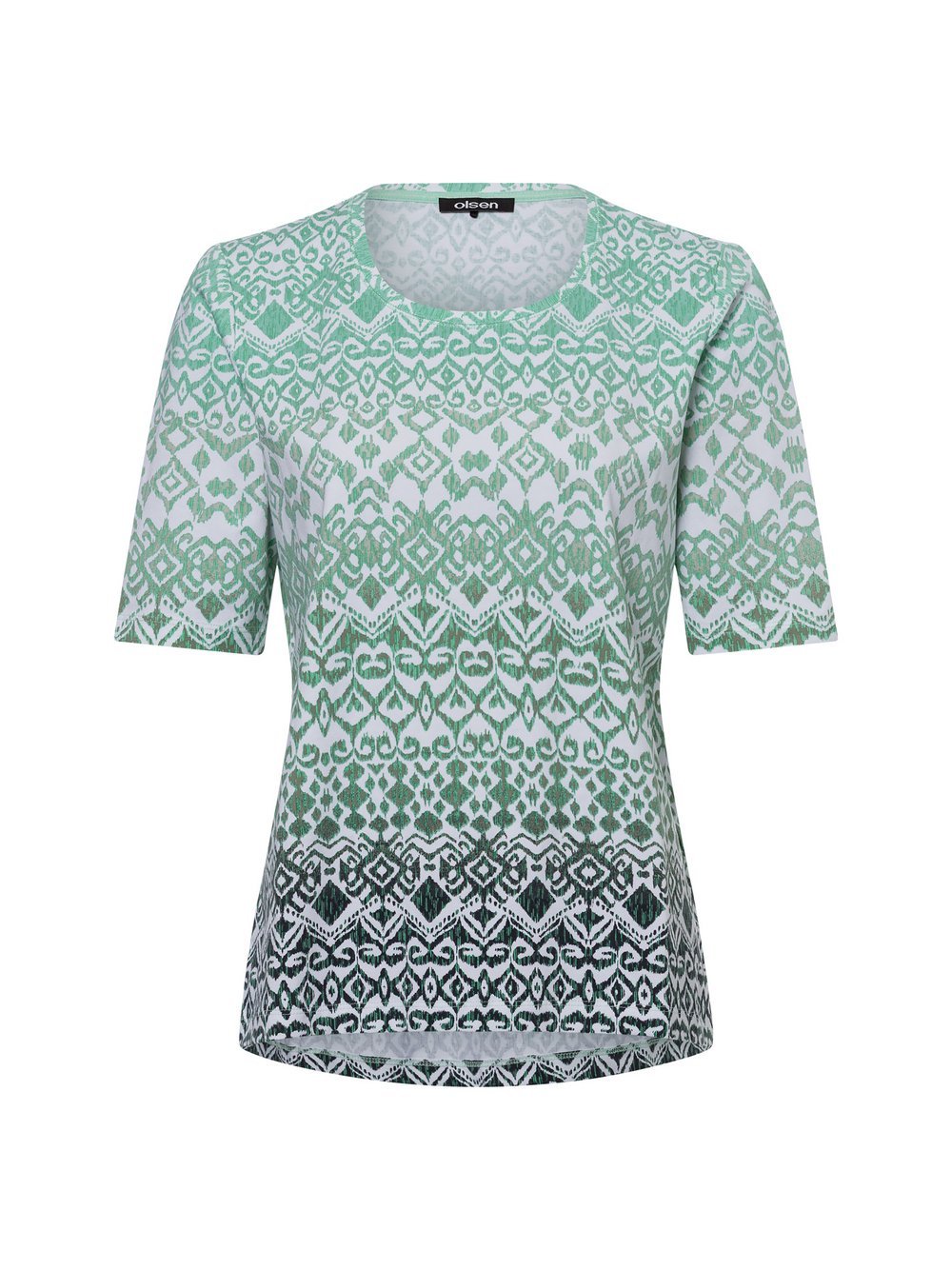 Olsen T-Shirt Damen Baumwolle mehrfarbig gemustert, 42
