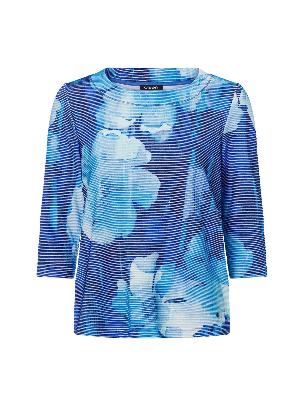 Olsen Shirt Damen blau gemustert, 40