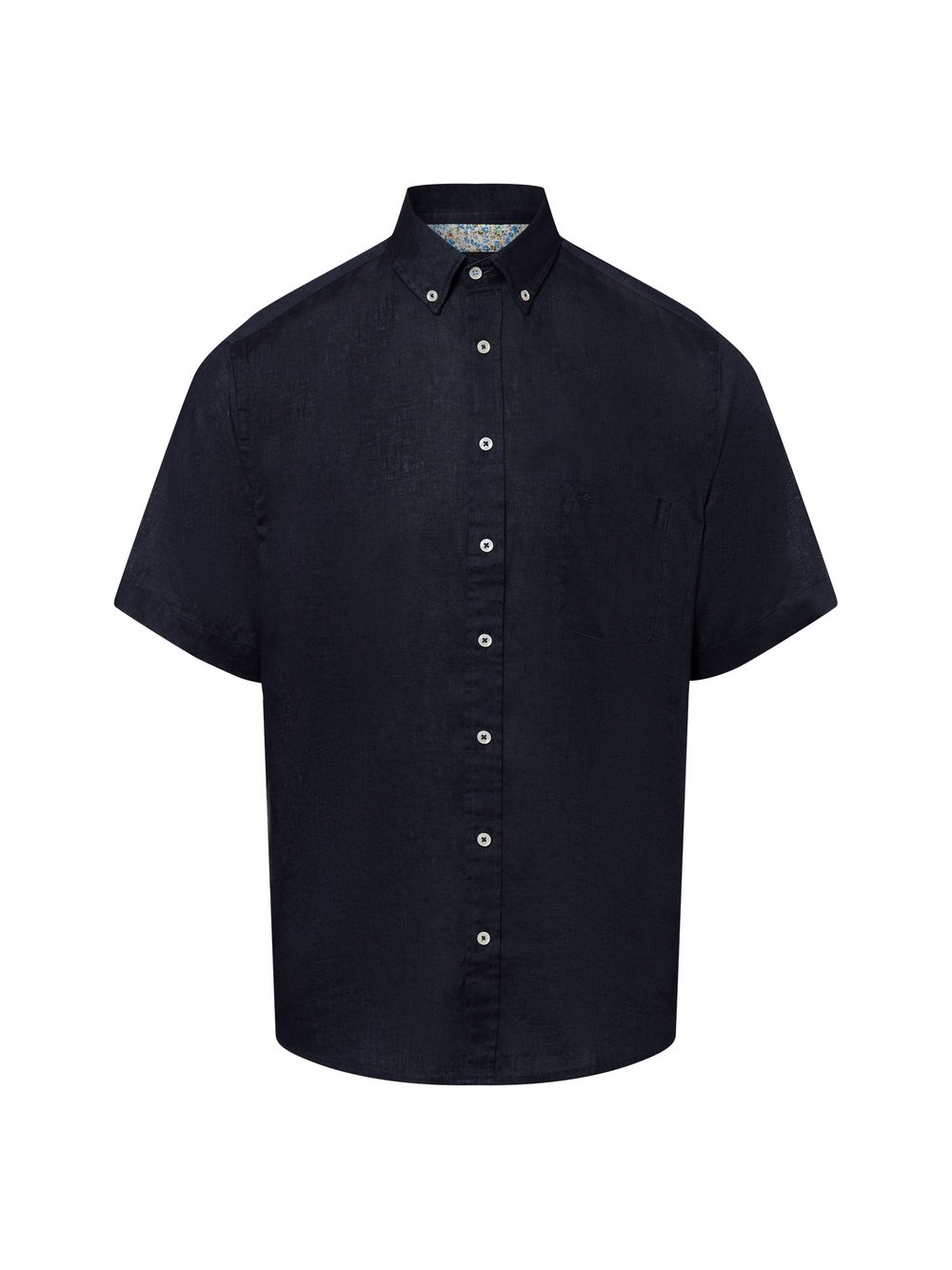 Fynch-Hatton Freizeithemd mit Leinen-Anteil Herren Regular Fit blau, L