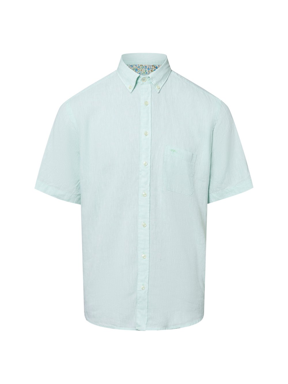 Fynch-Hatton Freizeithemd mit Leinen-Anteil Herren Regular Fit grün meliert, XXXL